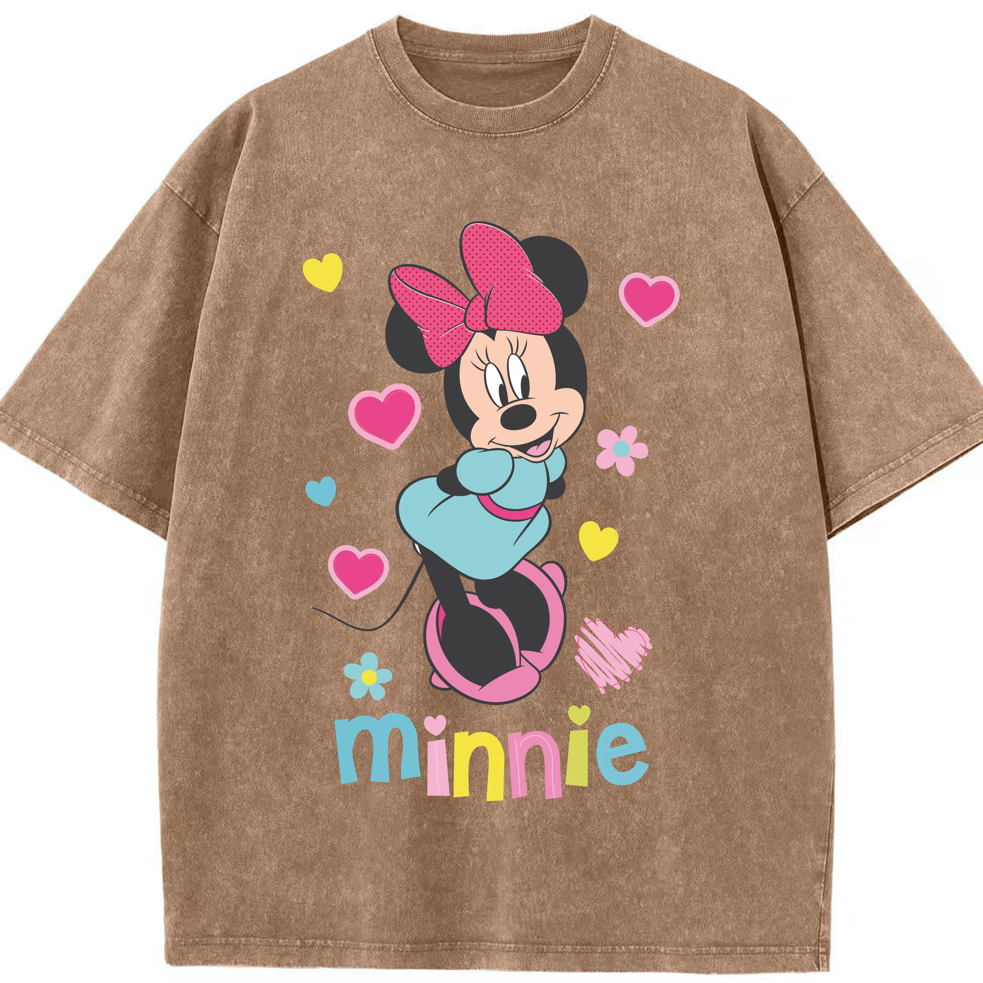 （画像用） ミッキーマウス Mickey Mouse 綿100% ヴィンテージ風 半袖Tシャツ（フロントプリント）