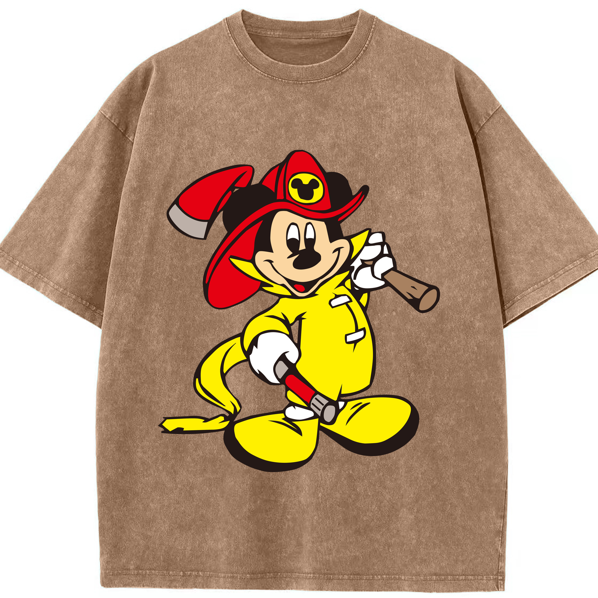 （画像用） ミッキーマウス Mickey Mouse 綿100% ヴィンテージ風 半袖Tシャツ（フロントプリント）