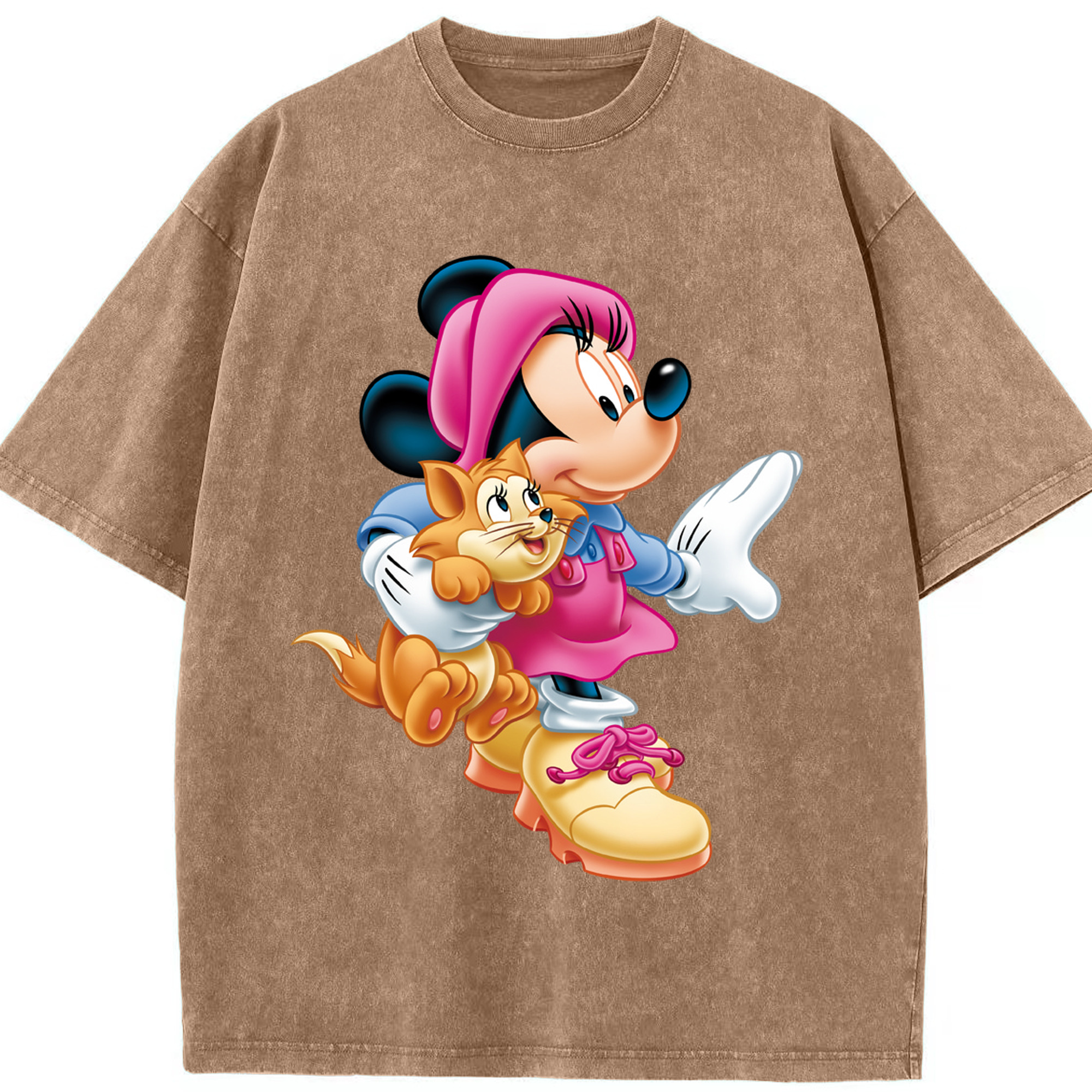 （画像用） ミッキーマウス Mickey Mouse 綿100% ヴィンテージ風 半袖Tシャツ（フロントプリント）