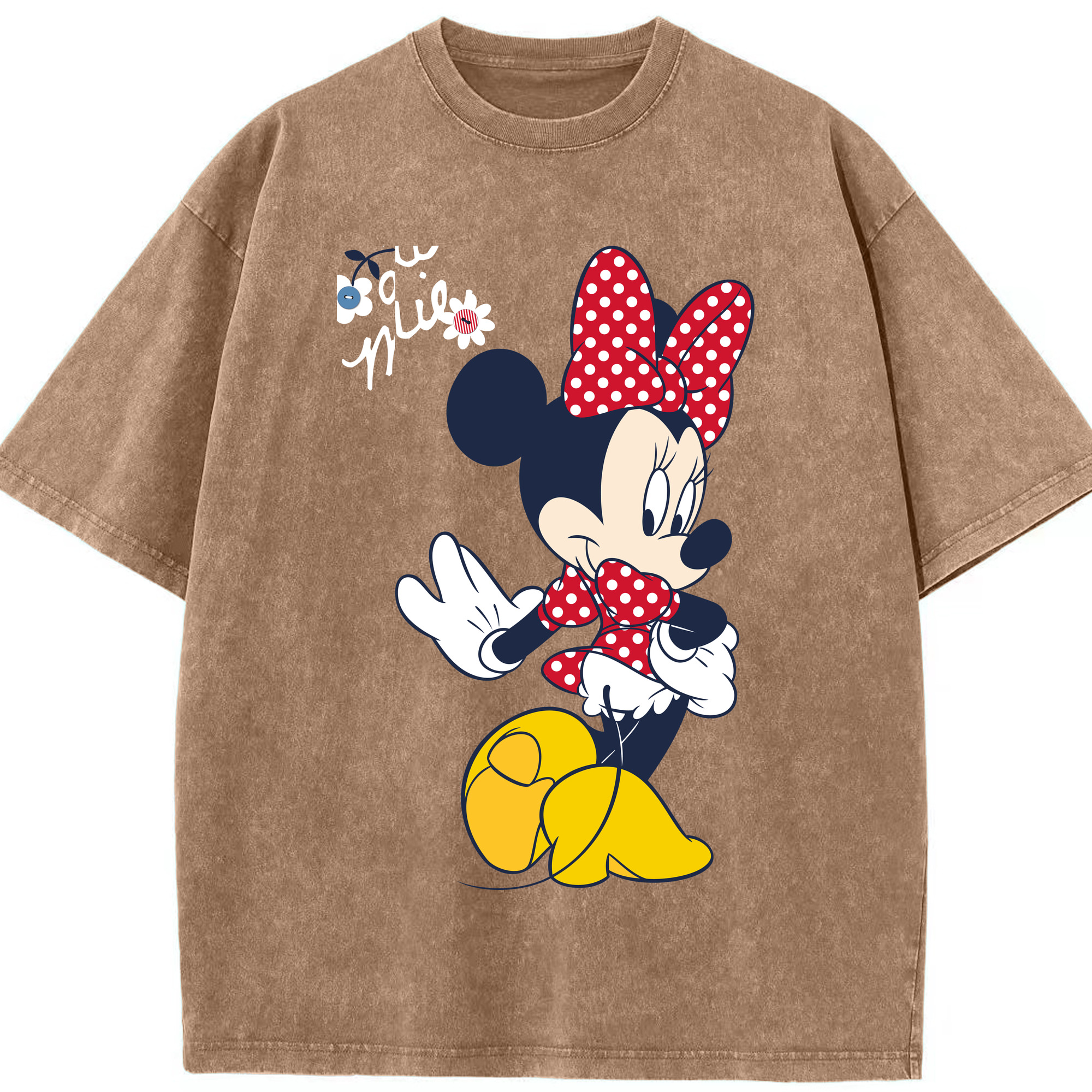 （画像用） ミッキーマウス Mickey Mouse 綿100% ヴィンテージ風 半袖Tシャツ（フロントプリント）