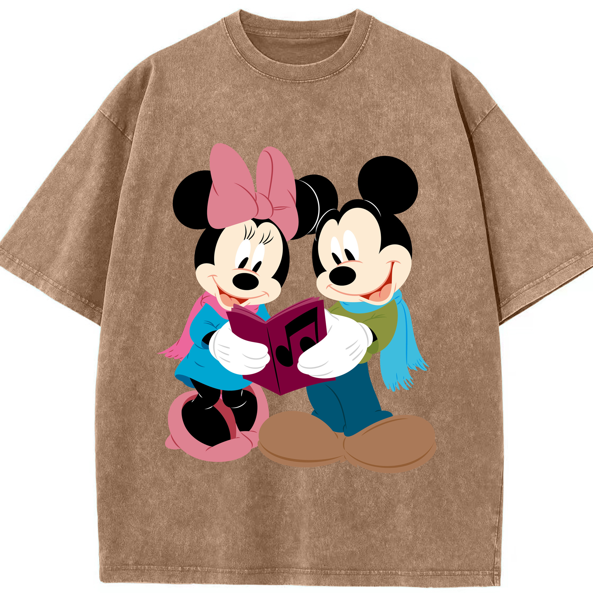 （画像用） ミッキーマウス Mickey Mouse 綿100% ヴィンテージ風 半袖Tシャツ（フロントプリント）
