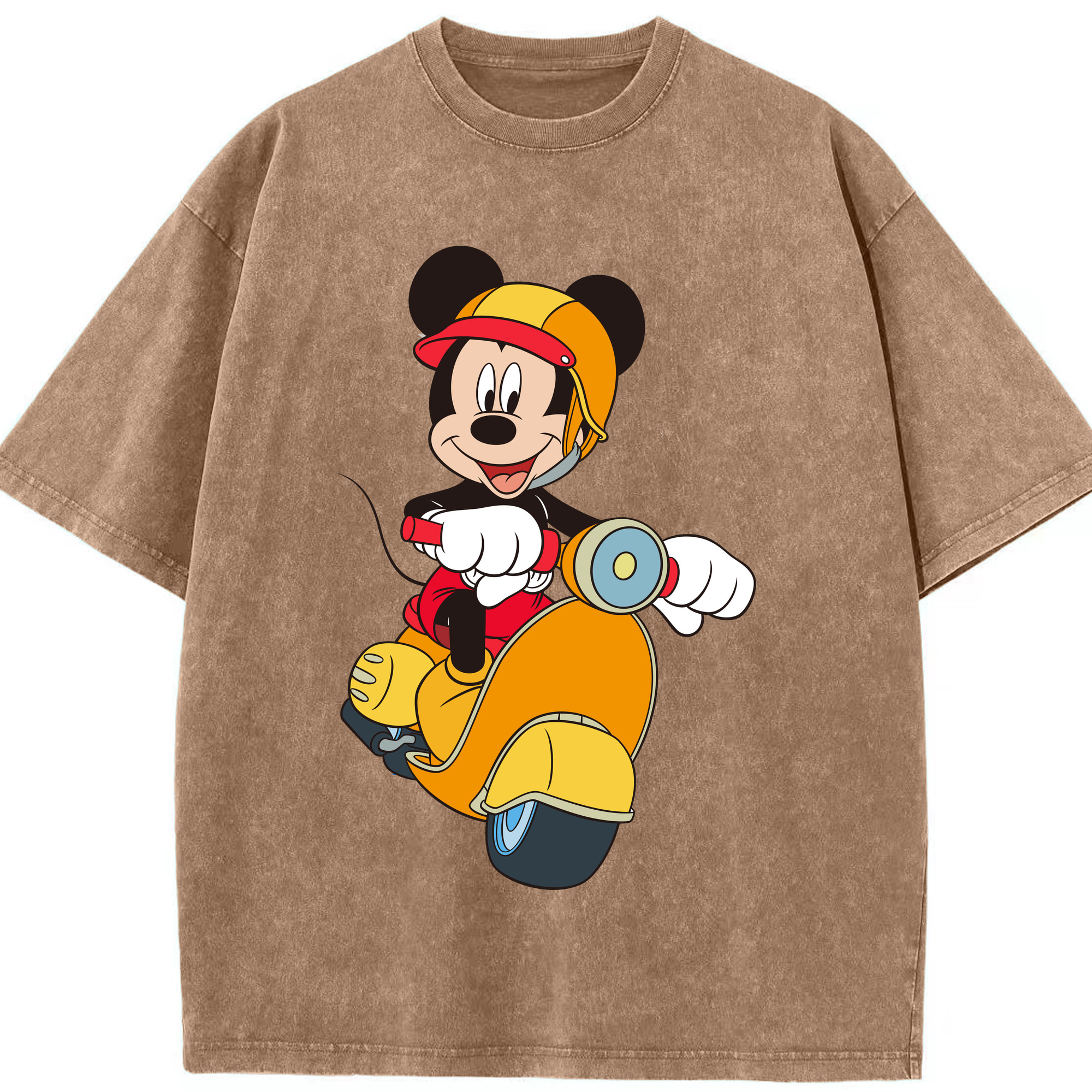 （画像用） ミッキーマウス Mickey Mouse 綿100% ヴィンテージ風 半袖Tシャツ（フロントプリント）