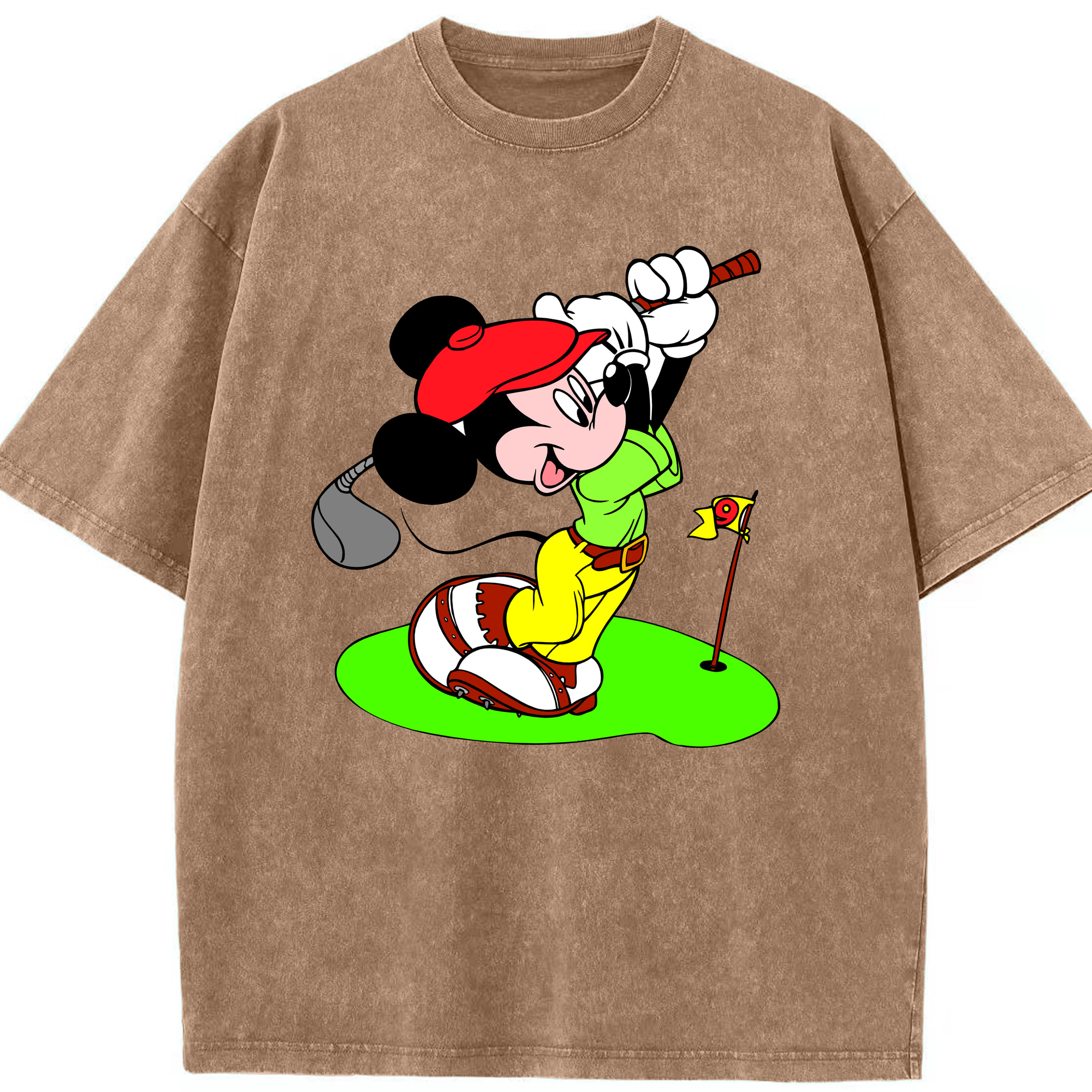 （画像用） ミッキーマウス Mickey Mouse 綿100% ヴィンテージ風 半袖Tシャツ（フロントプリント）