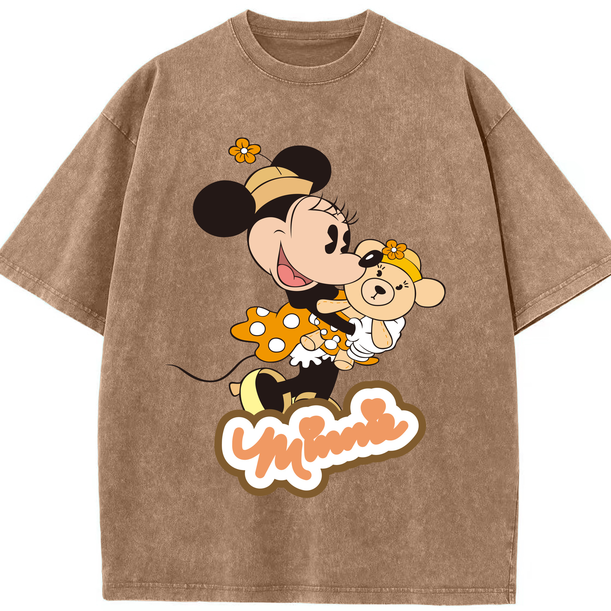 （画像用） ミッキーマウス Mickey Mouse 綿100% ヴィンテージ風 半袖Tシャツ（フロントプリント）