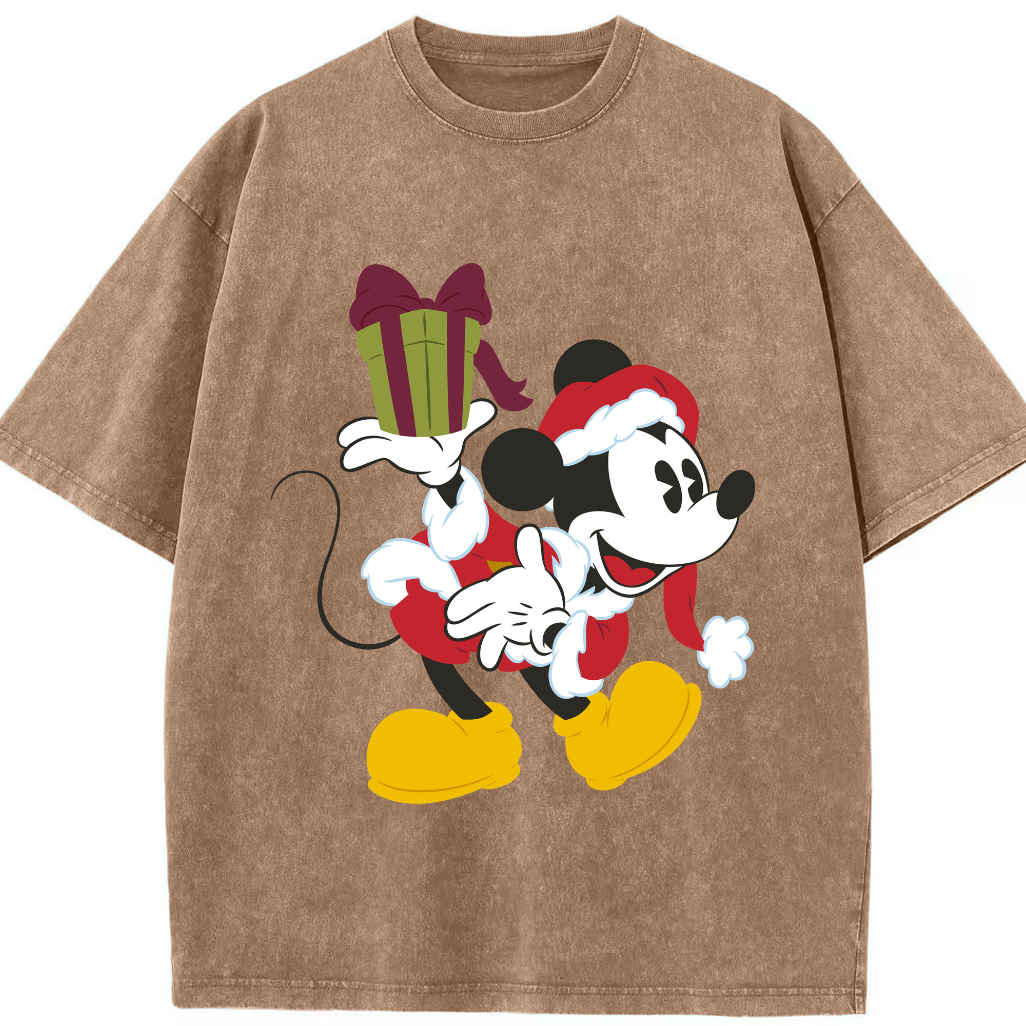 （画像用） ミッキーマウス Mickey Mouse 綿100% ヴィンテージ風 半袖Tシャツ（フロントプリント）