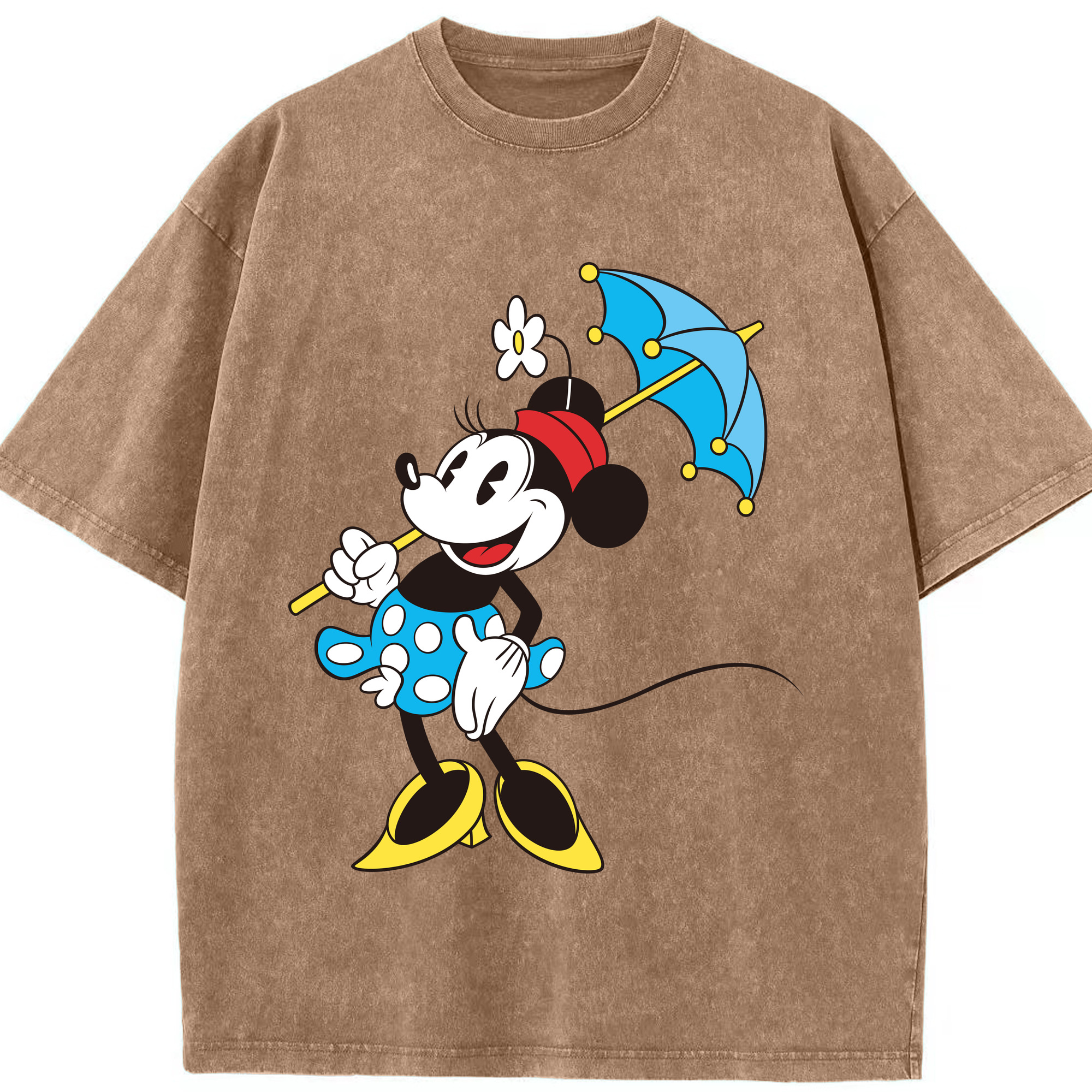 （画像用） ミッキーマウス Mickey Mouse 綿100% ヴィンテージ風 半袖Tシャツ（フロントプリント）