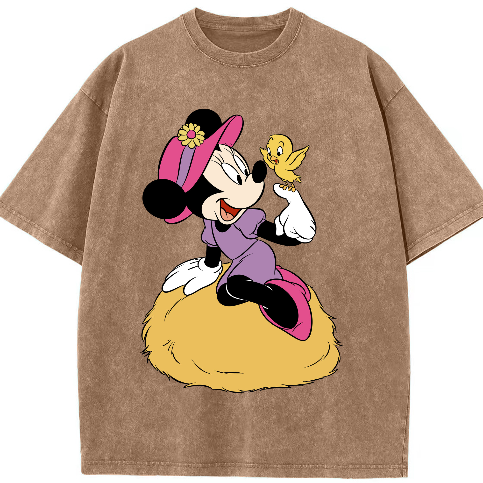 （画像用） ミッキーマウス Mickey Mouse 綿100% ヴィンテージ風 半袖Tシャツ（フロントプリント）