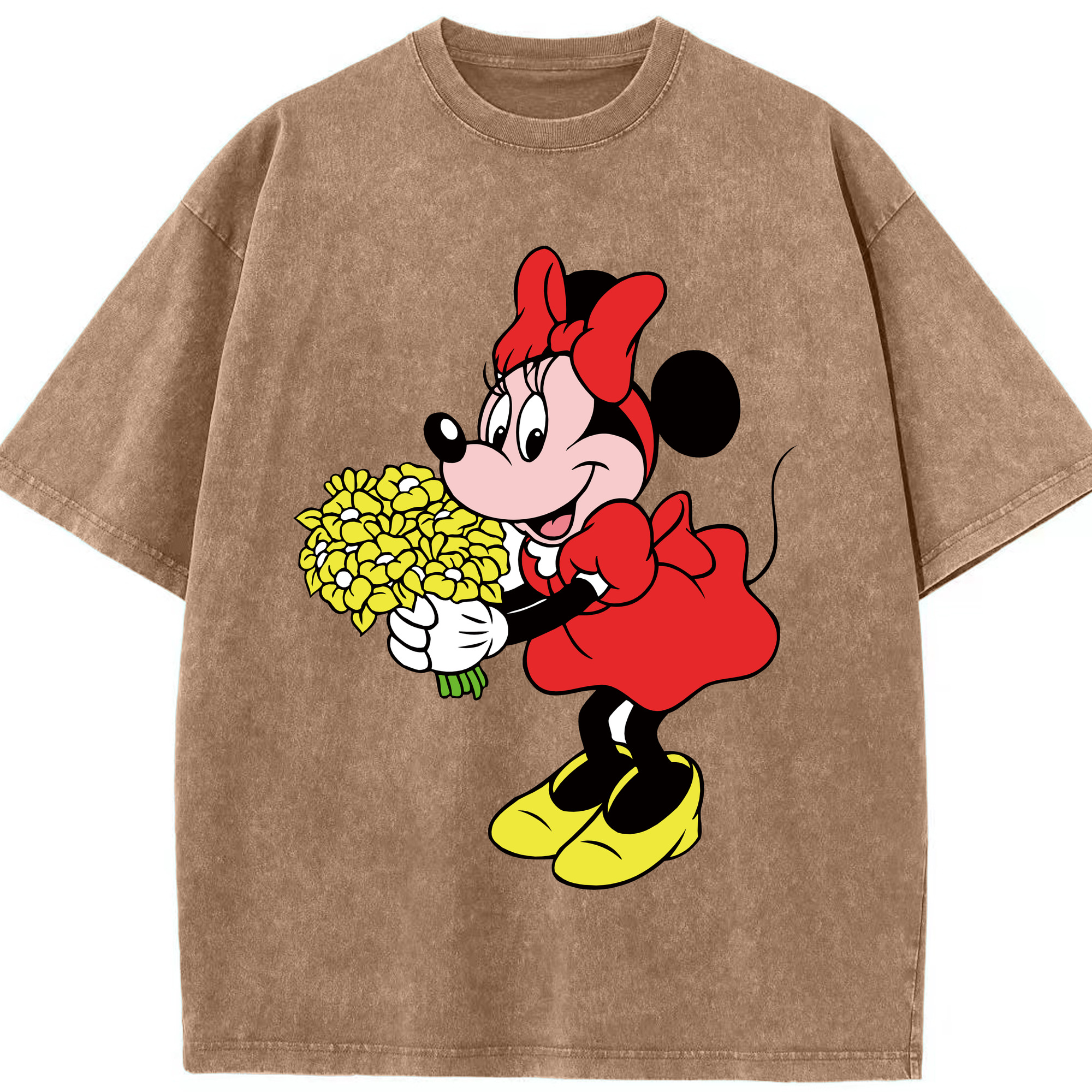 （画像用） ミッキーマウス Mickey Mouse 綿100% ヴィンテージ風 半袖Tシャツ（フロントプリント）