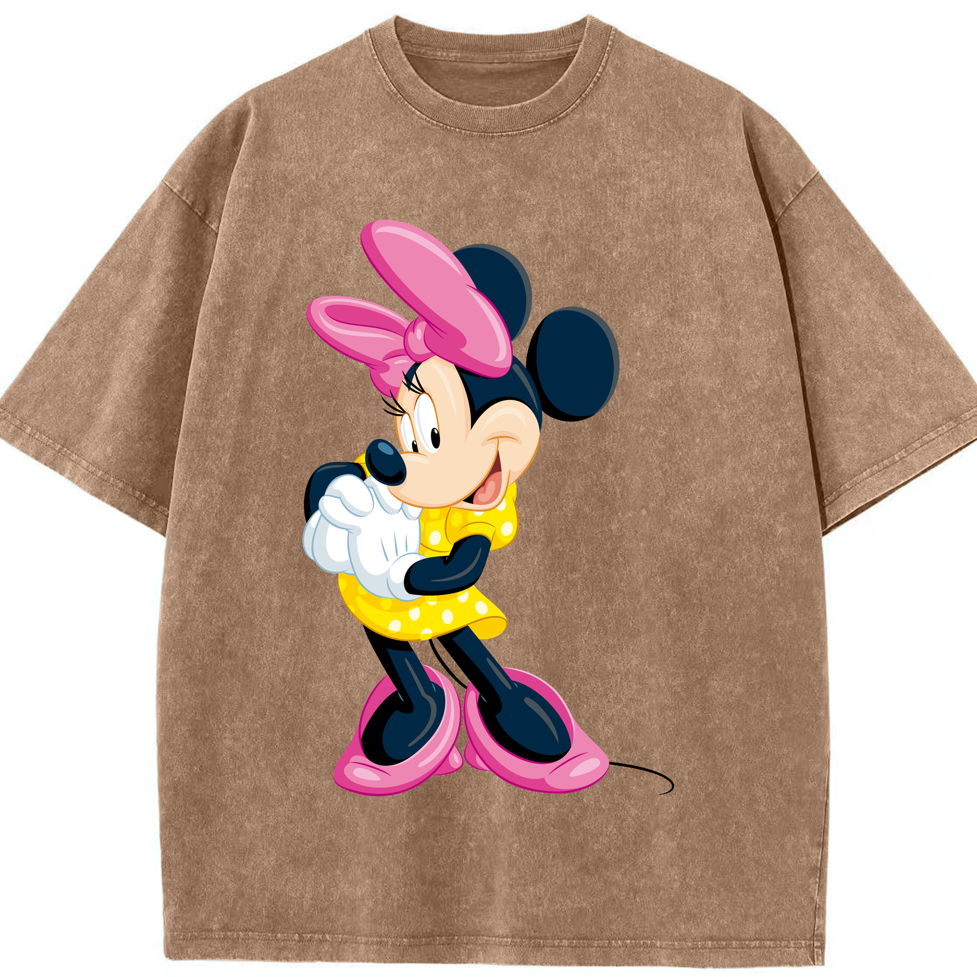 （画像用） ミッキーマウス Mickey Mouse 綿100% ヴィンテージ風 半袖Tシャツ（フロントプリント）
