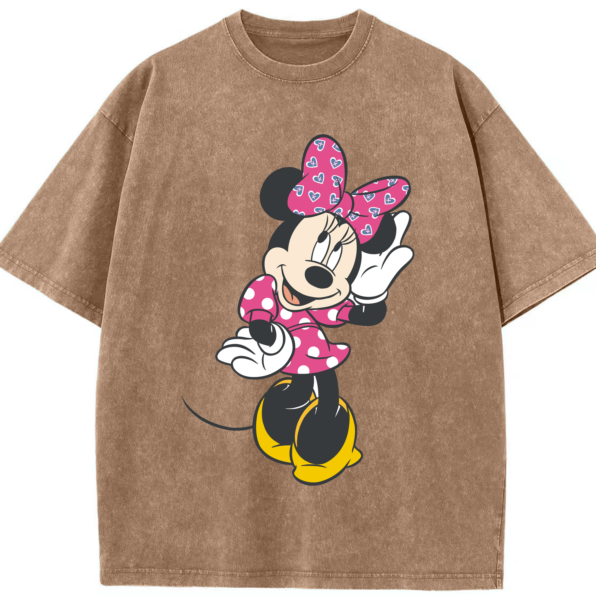 （画像用） ミッキーマウス Mickey Mouse 綿100% ヴィンテージ風 半袖Tシャツ（フロントプリント）
