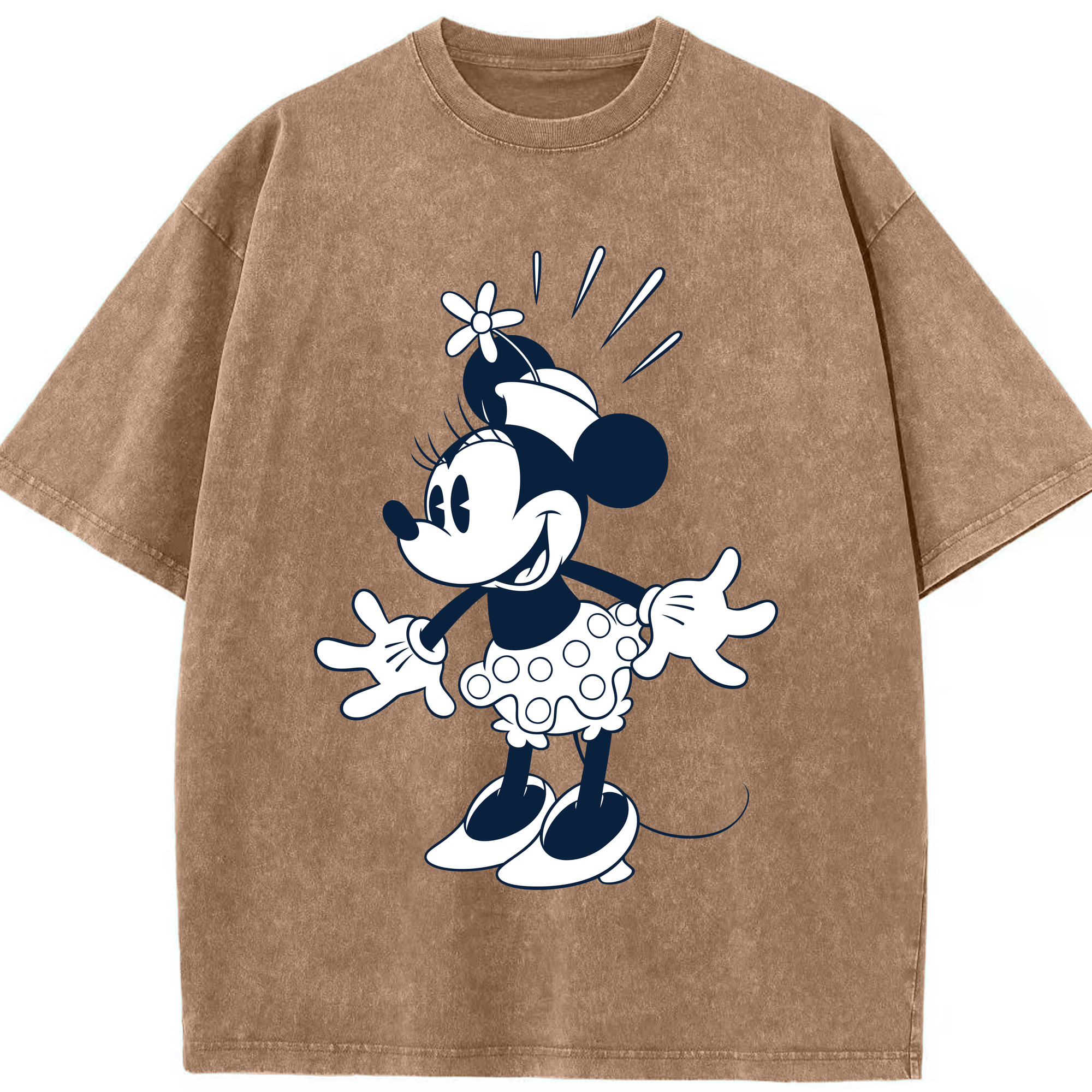 （画像用） ミッキーマウス Mickey Mouse 綿100% ヴィンテージ風 半袖Tシャツ（フロントプリント）