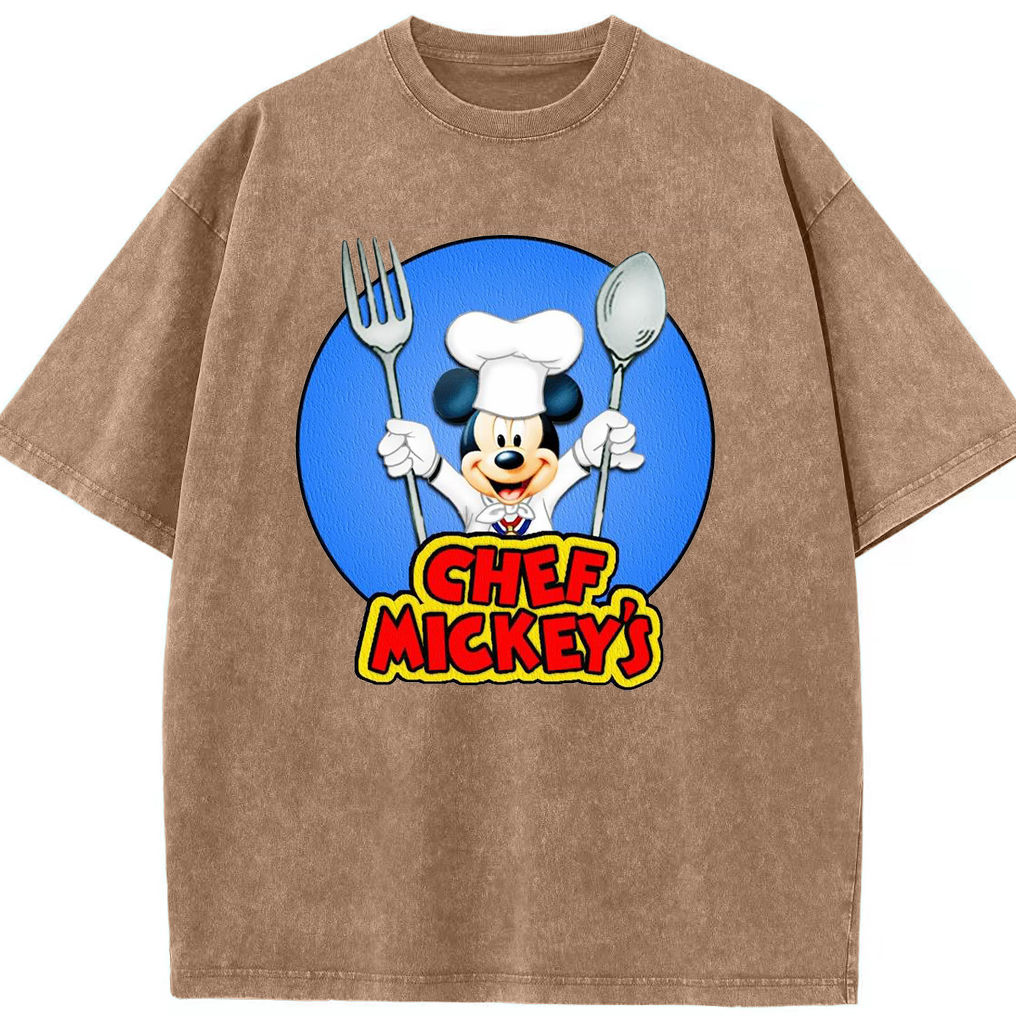 （画像用） ミッキーマウス Mickey Mouse 綿100% ヴィンテージ風 半袖Tシャツ（フロントプリント）
