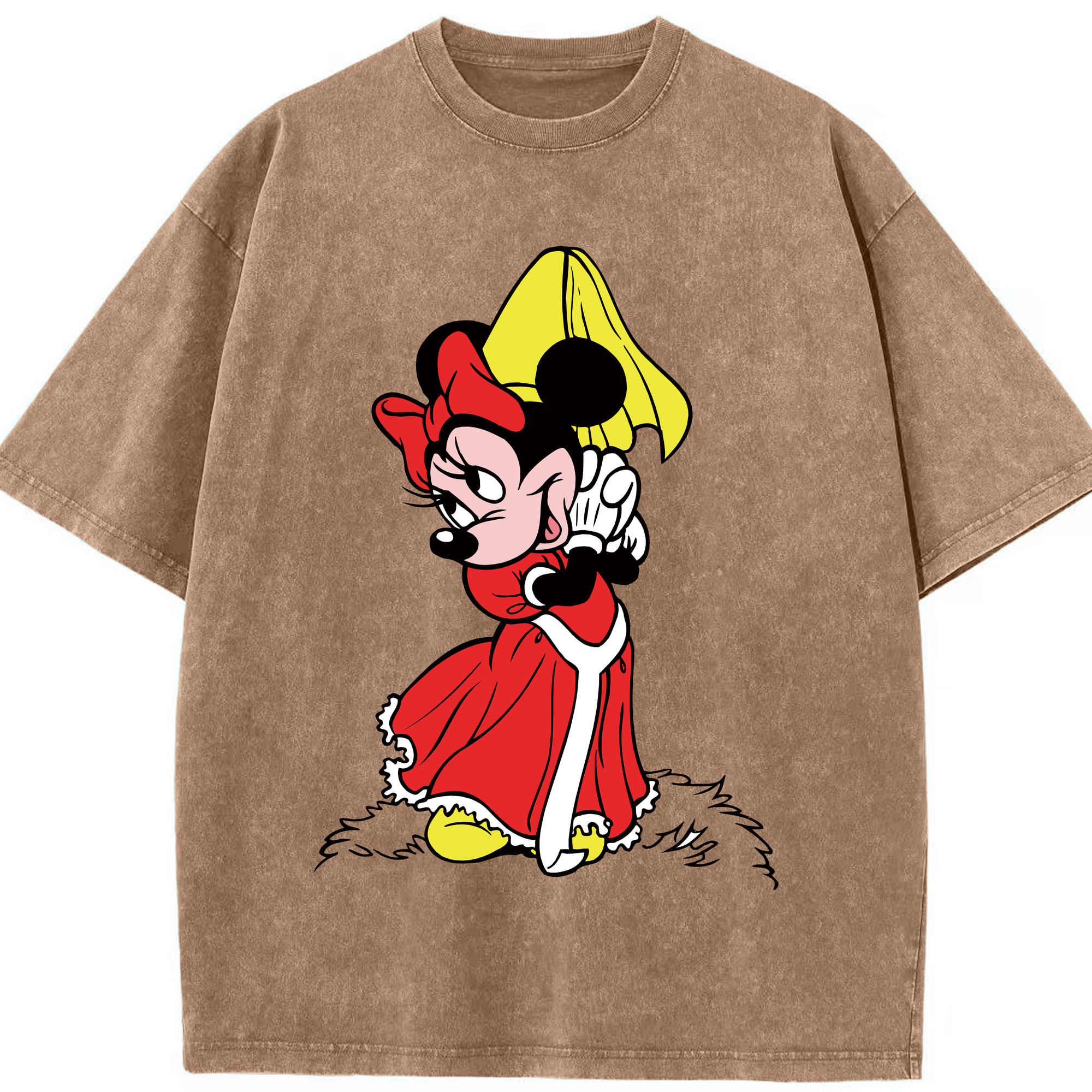 （画像用） ミッキーマウス Mickey Mouse 綿100% ヴィンテージ風 半袖Tシャツ（フロントプリント）