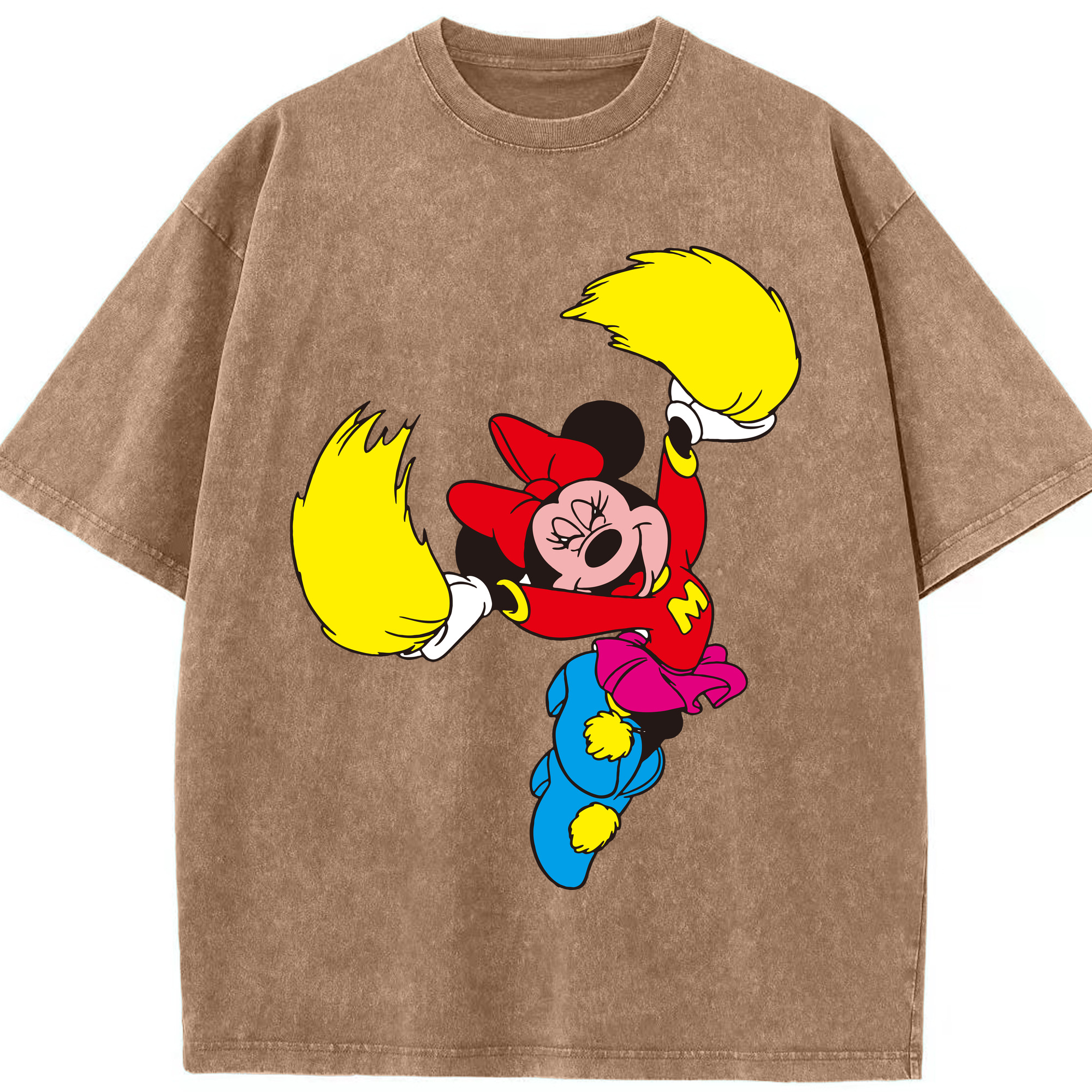 （画像用） ミッキーマウス Mickey Mouse 綿100% ヴィンテージ風 半袖Tシャツ（フロントプリント）
