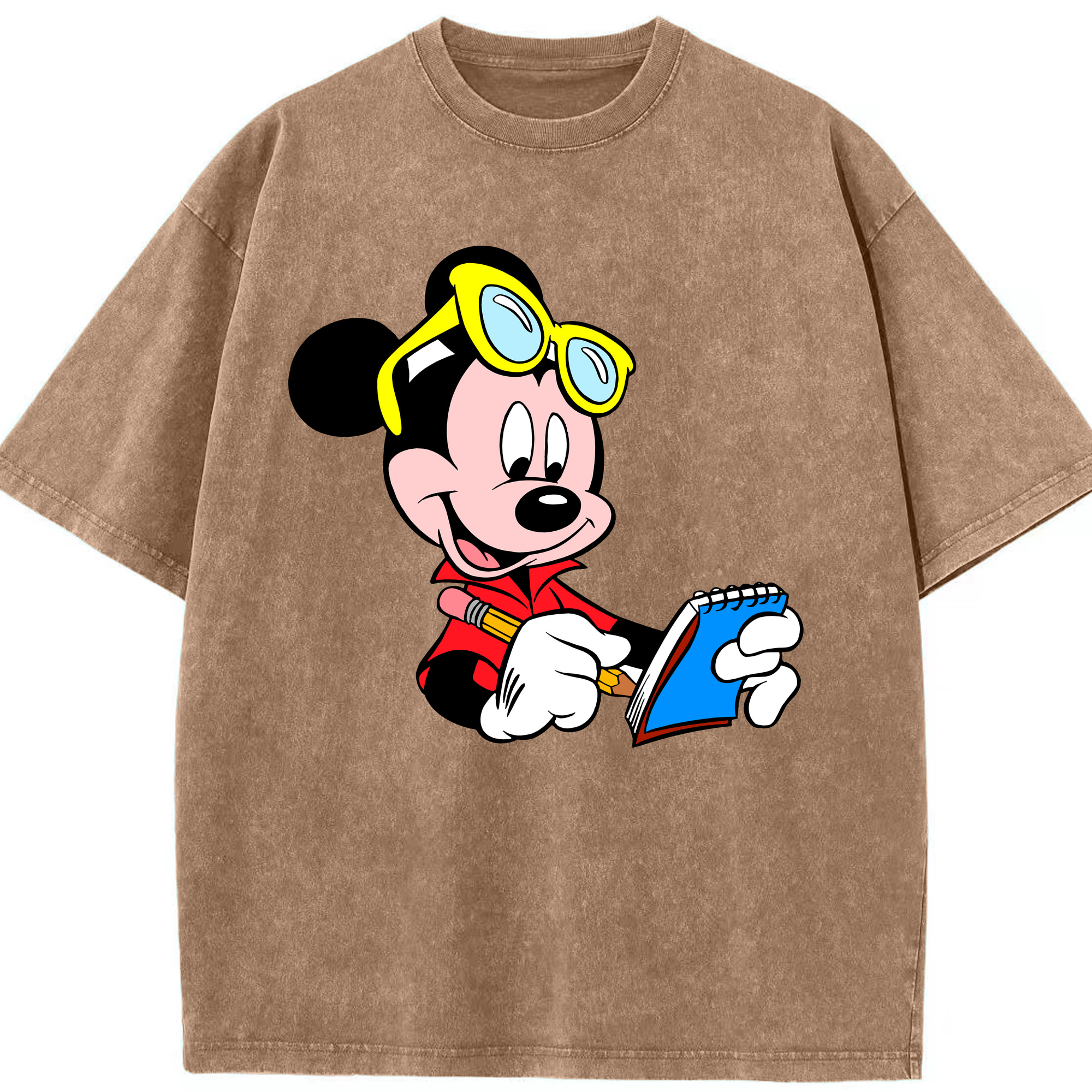 （画像用） ミッキーマウス Mickey Mouse 綿100% ヴィンテージ風 半袖Tシャツ（フロントプリント）