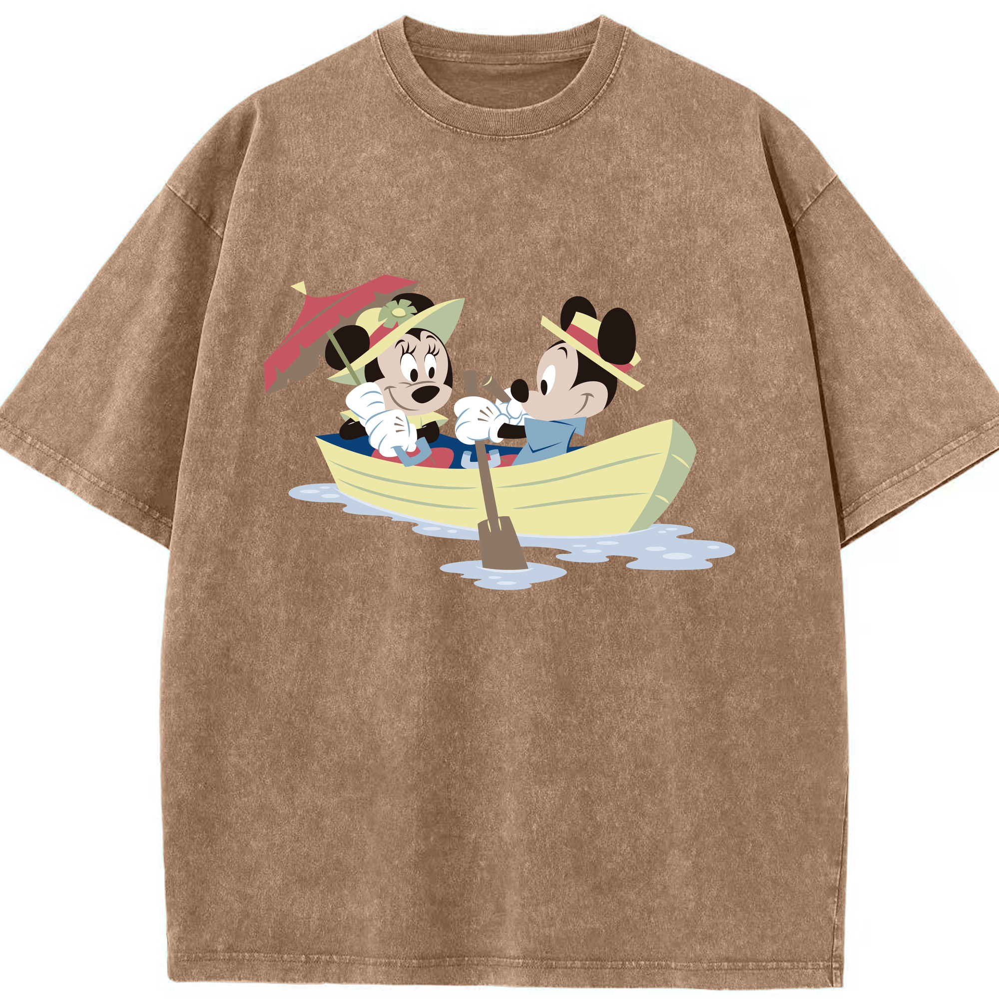 （画像用） ミッキーマウス Mickey Mouse 綿100% ヴィンテージ風 半袖Tシャツ（フロントプリント）