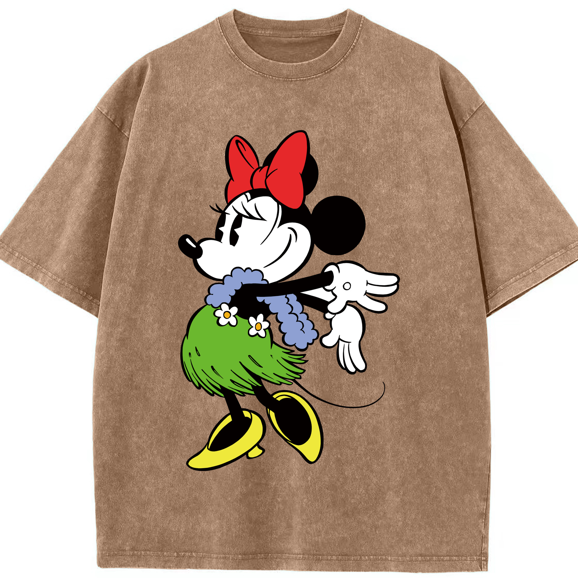 （画像用） ミッキーマウス Mickey Mouse 綿100% ヴィンテージ風 半袖Tシャツ（フロントプリント）