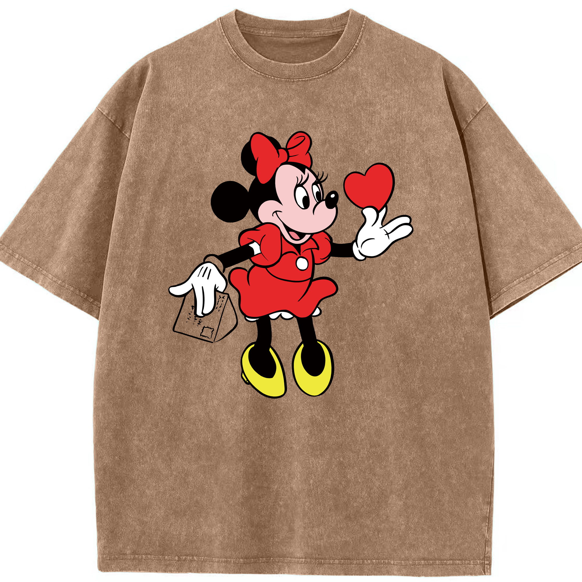 （画像用） ミッキーマウス Mickey Mouse 綿100% ヴィンテージ風 半袖Tシャツ（フロントプリント）
