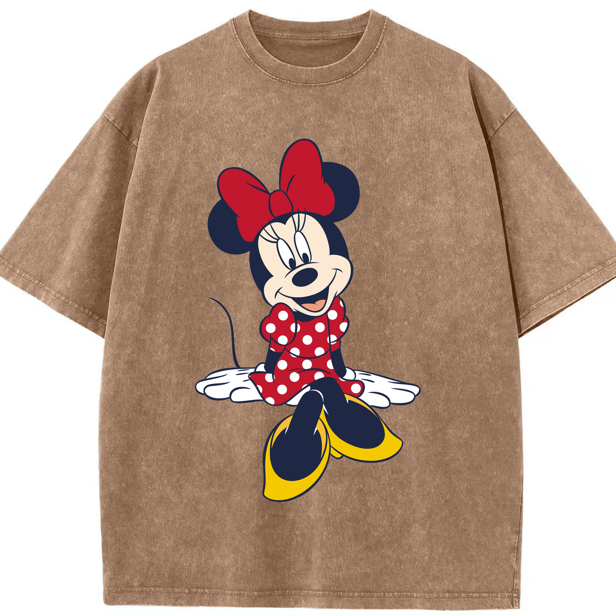 （画像用） ミッキーマウス Mickey Mouse 綿100% ヴィンテージ風 半袖Tシャツ（フロントプリント）