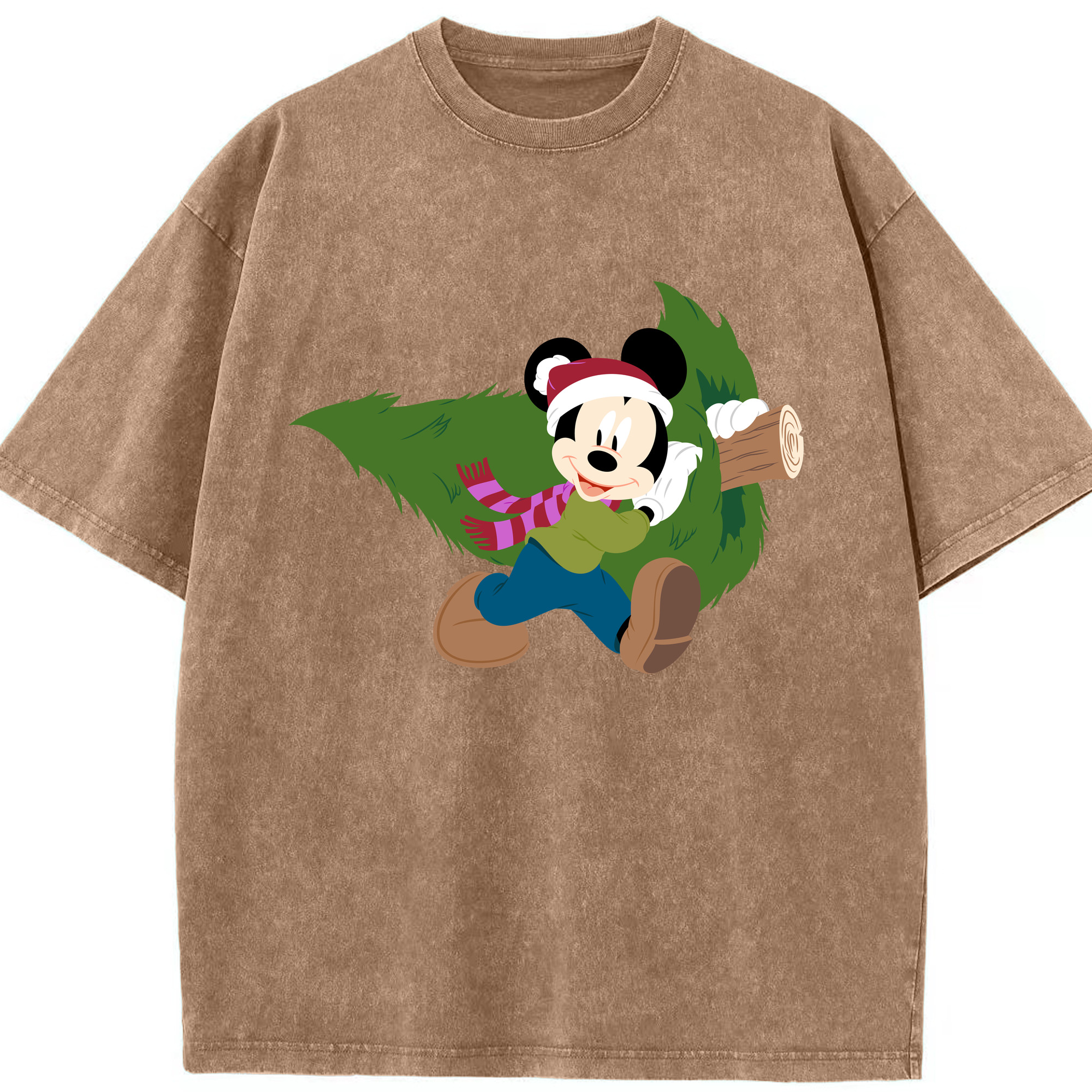 （画像用） ミッキーマウス Mickey Mouse 綿100% ヴィンテージ風 半袖Tシャツ（フロントプリント）