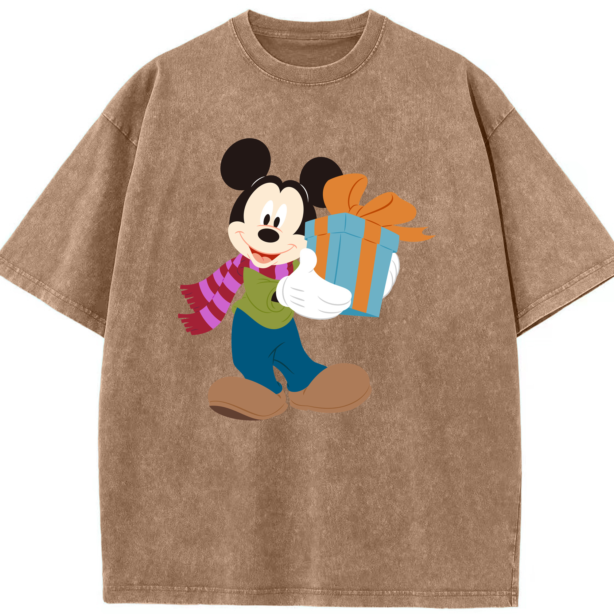 （画像用） ミッキーマウス Mickey Mouse 綿100% ヴィンテージ風 半袖Tシャツ（フロントプリント）