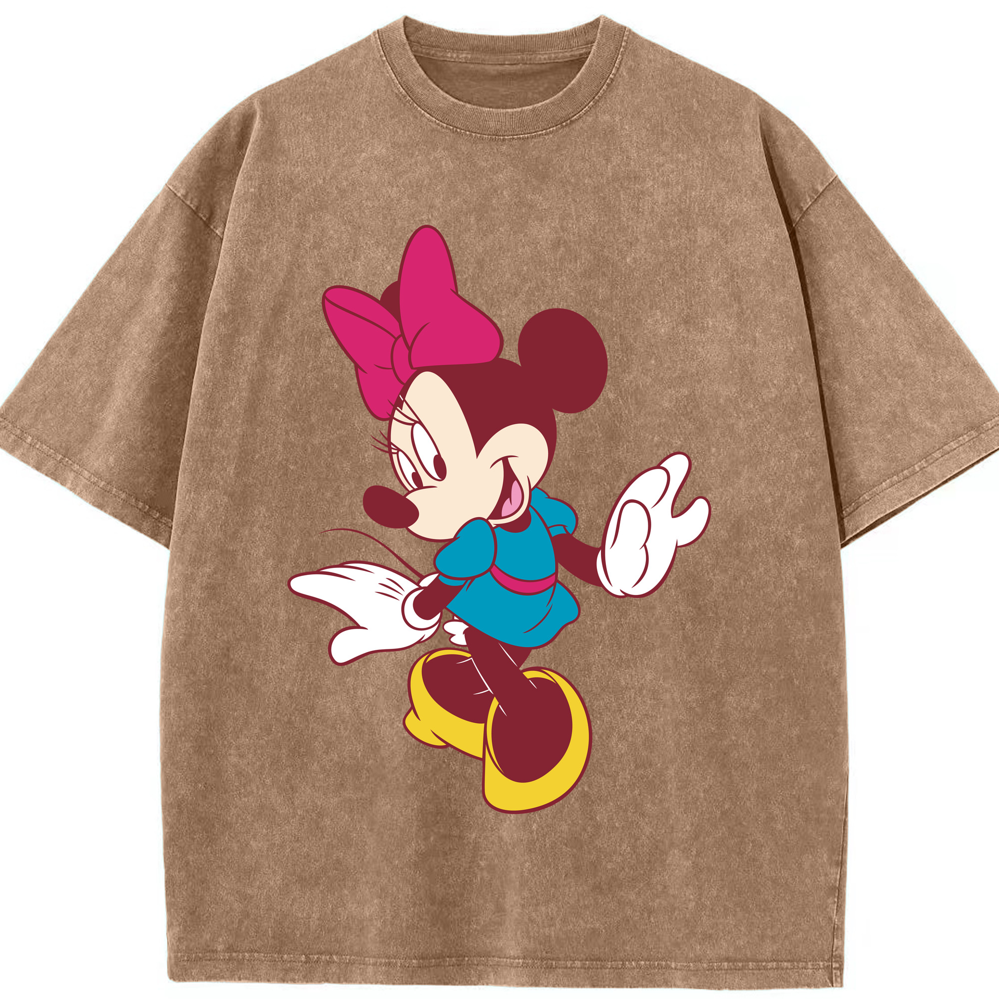 （画像用） ミッキーマウス Mickey Mouse 綿100% ヴィンテージ風 半袖Tシャツ（フロントプリント）