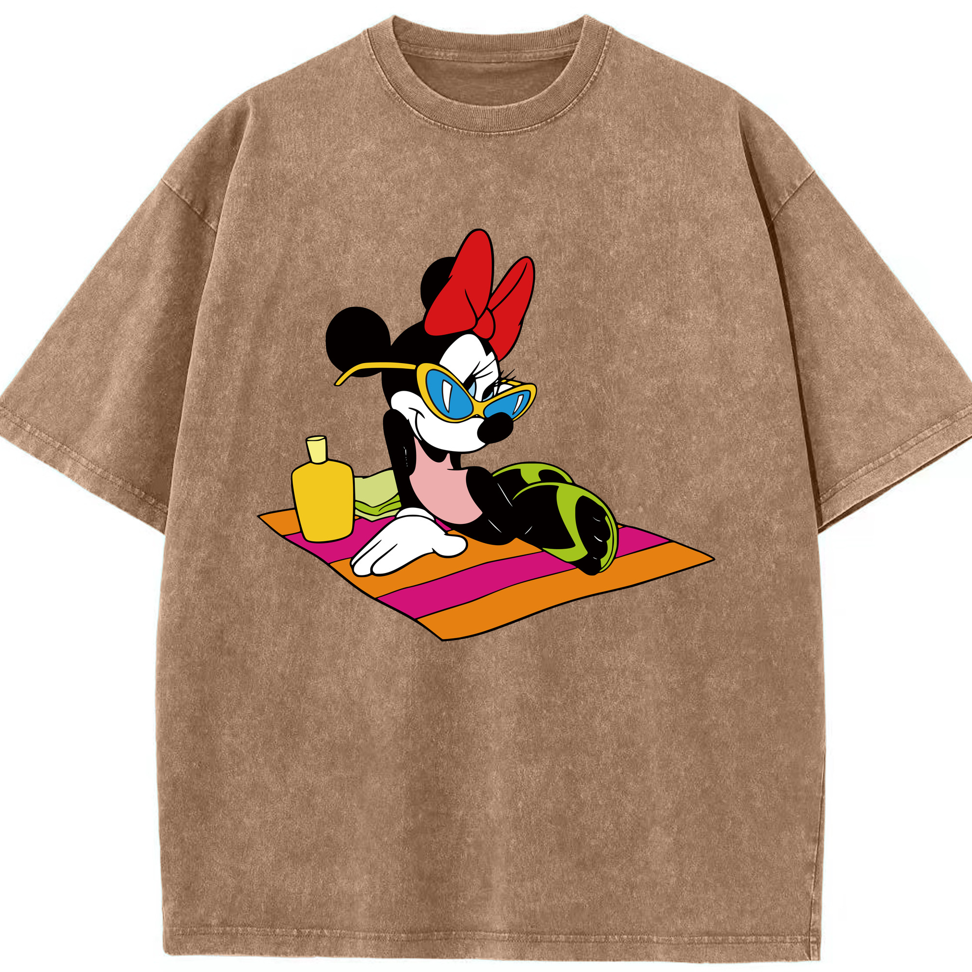 ミッキーマウス Mickey Mouse 綿100% ヴィンテージ風 半袖Tシャツ（フロントプリント）