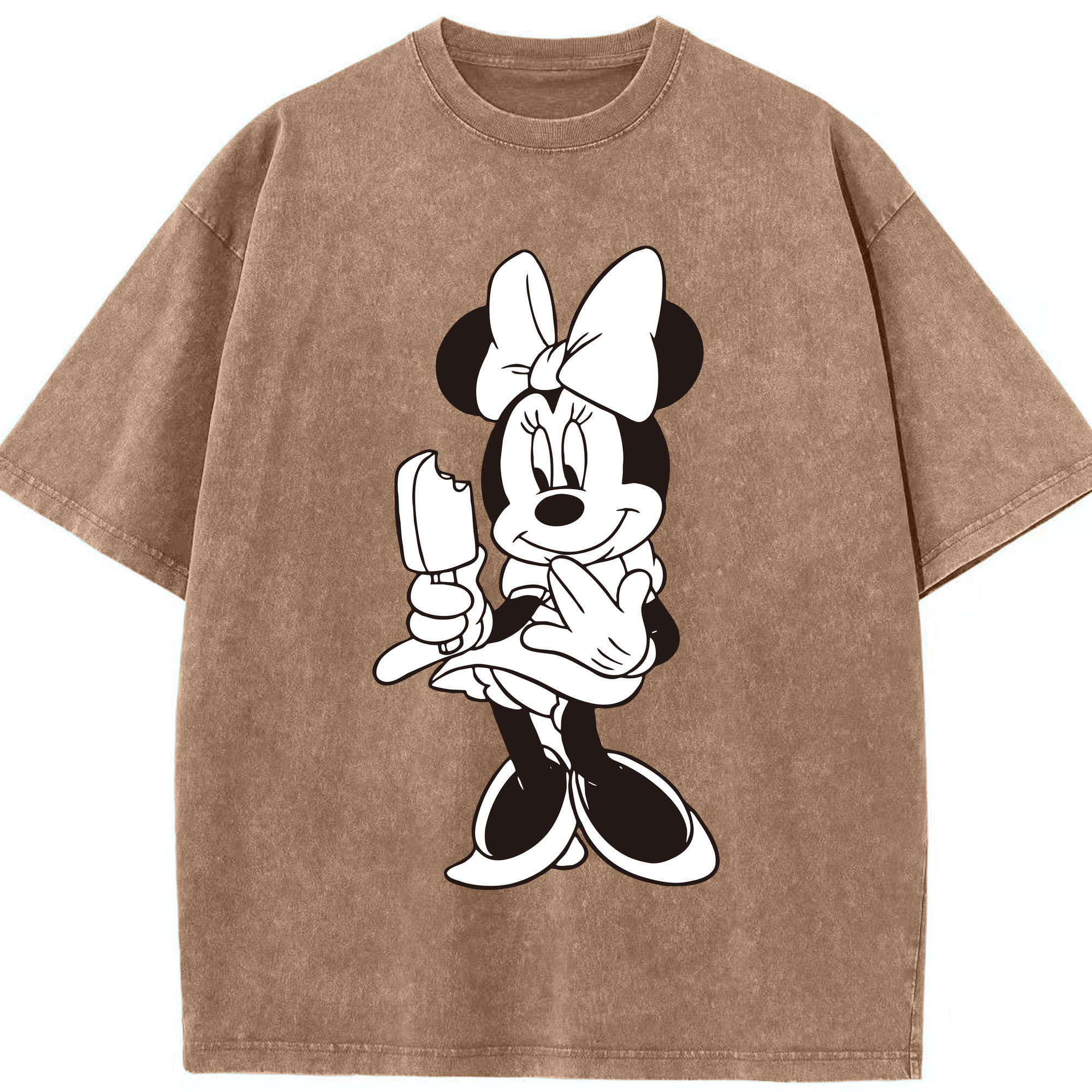 （画像用） ミッキーマウス Mickey Mouse 綿100% ヴィンテージ風 半袖Tシャツ（フロントプリント）