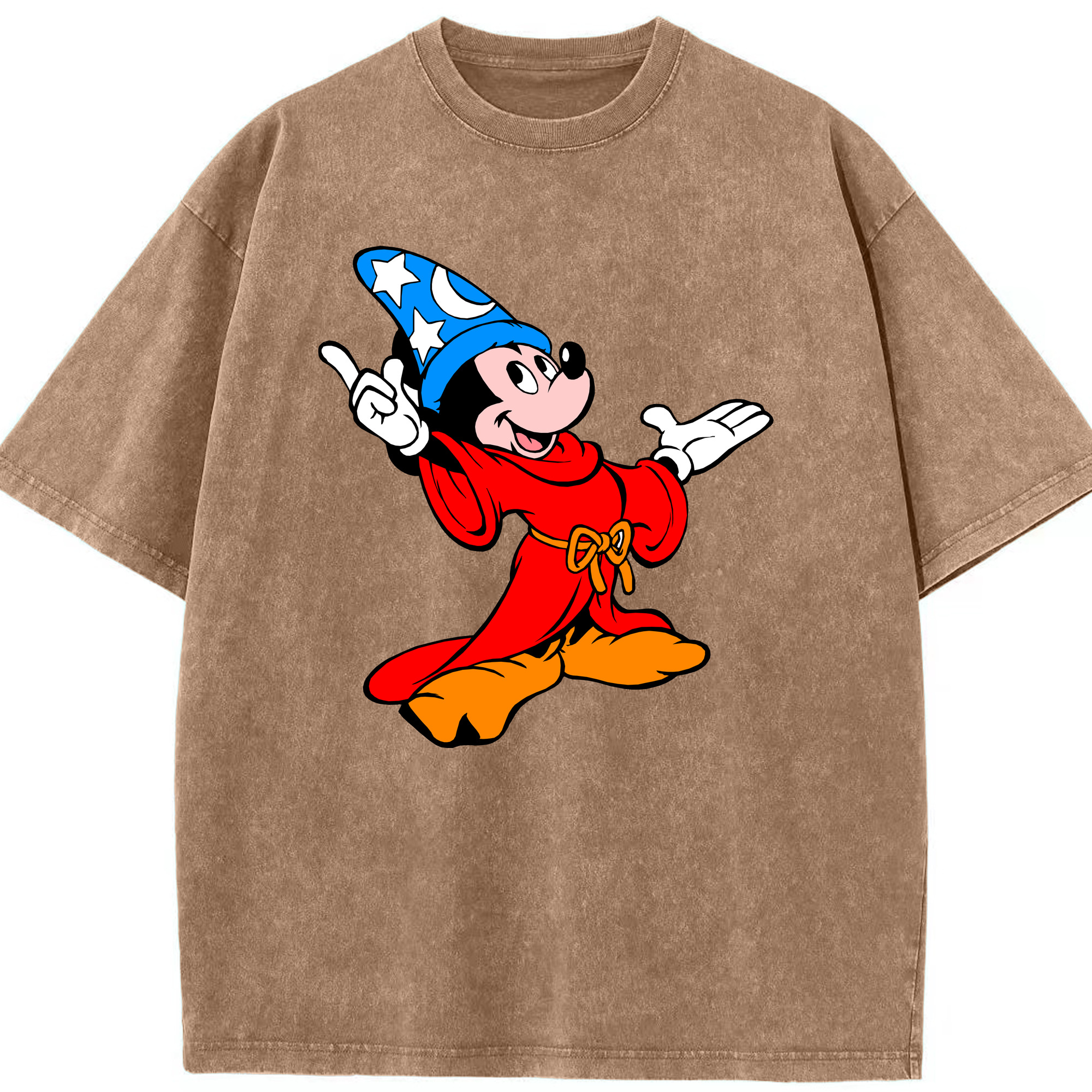 （画像用） ミッキーマウス Mickey Mouse 綿100% ヴィンテージ風 半袖Tシャツ（フロントプリント）
