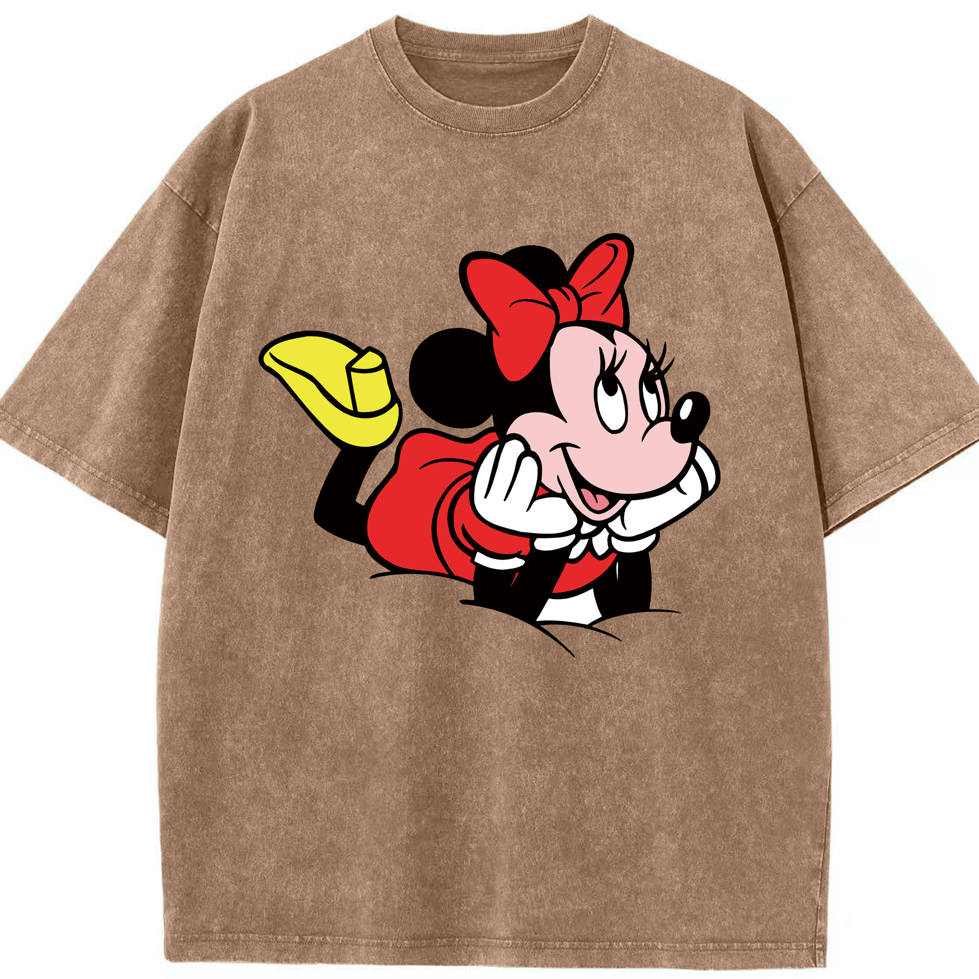 （画像用） ミッキーマウス Mickey Mouse 綿100% ヴィンテージ風 半袖Tシャツ（フロントプリント）