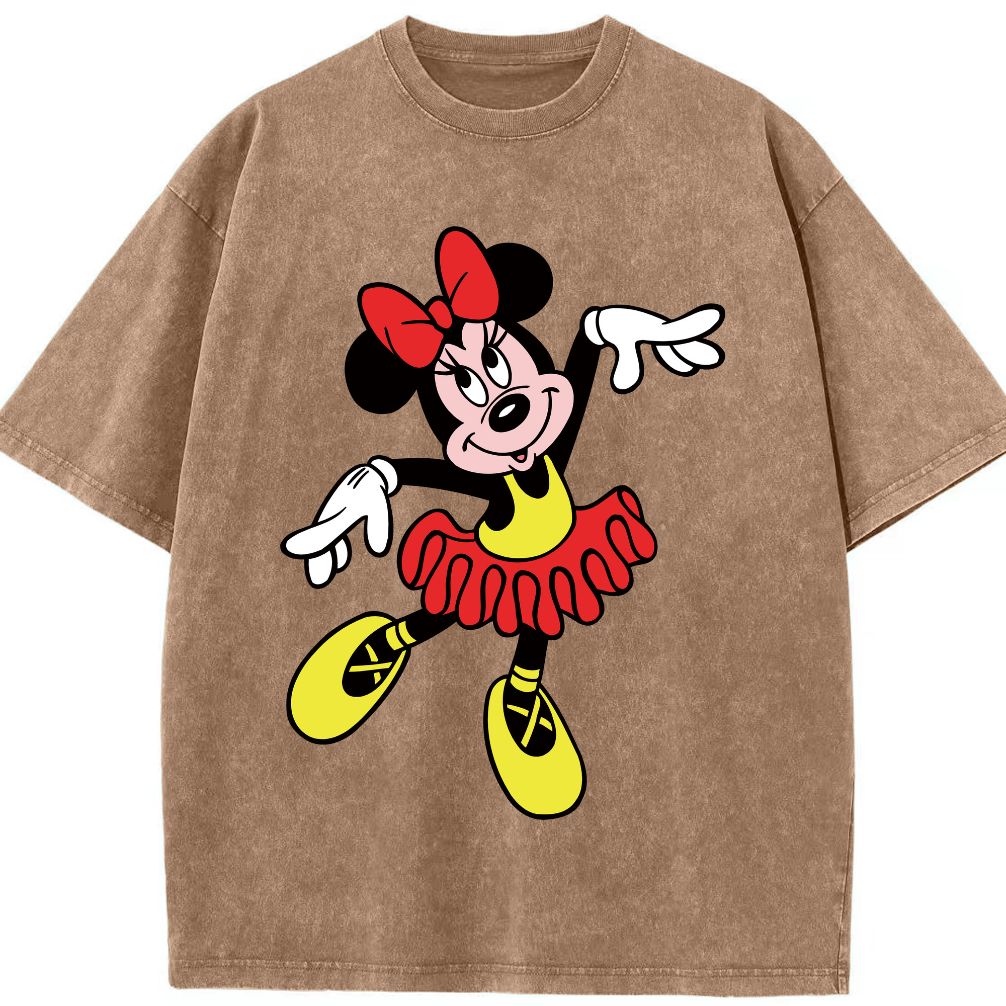 （画像用） ミッキーマウス Mickey Mouse 綿100% ヴィンテージ風 半袖Tシャツ（フロントプリント）