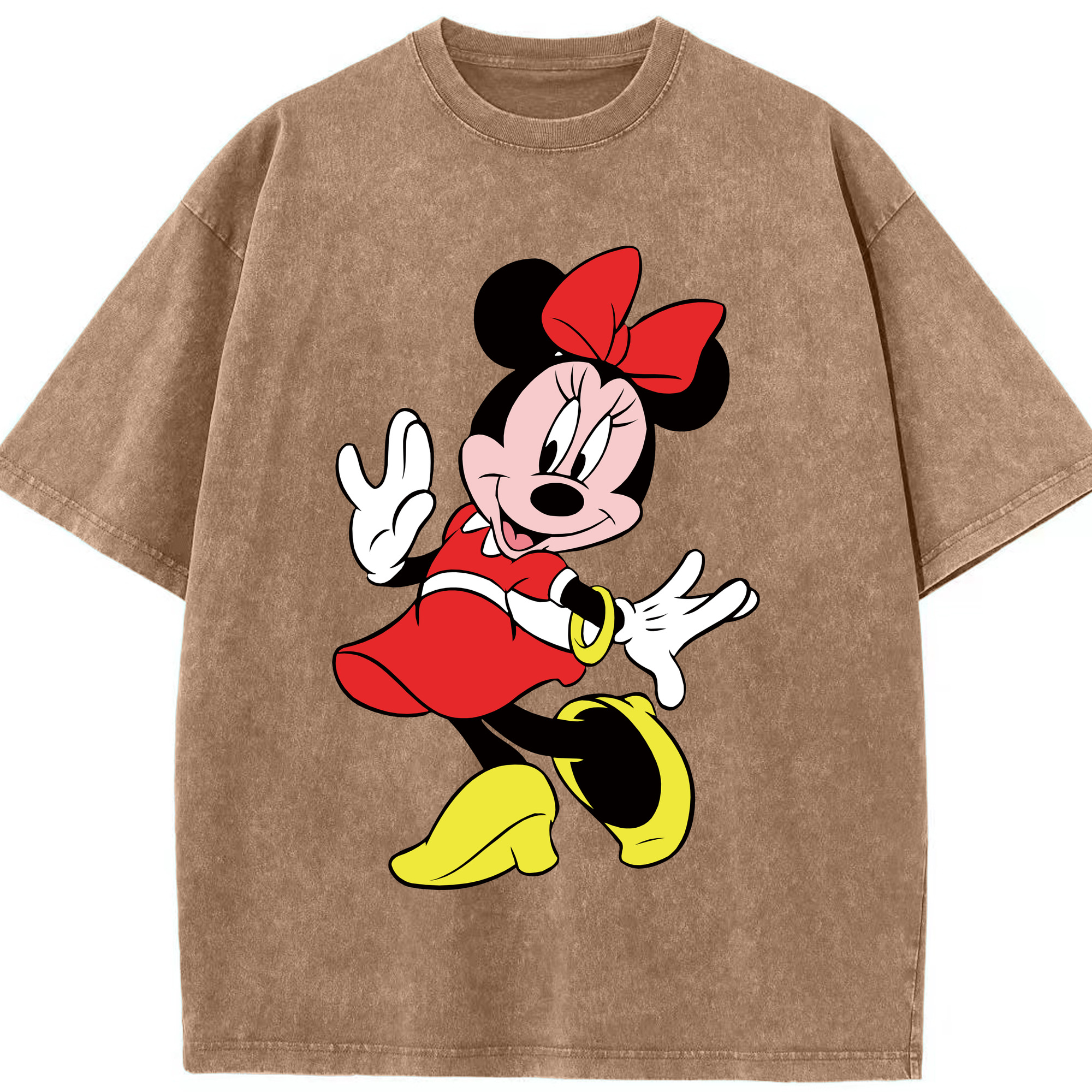 （画像用） ミッキーマウス Mickey Mouse 綿100% ヴィンテージ風 半袖Tシャツ（フロントプリント）