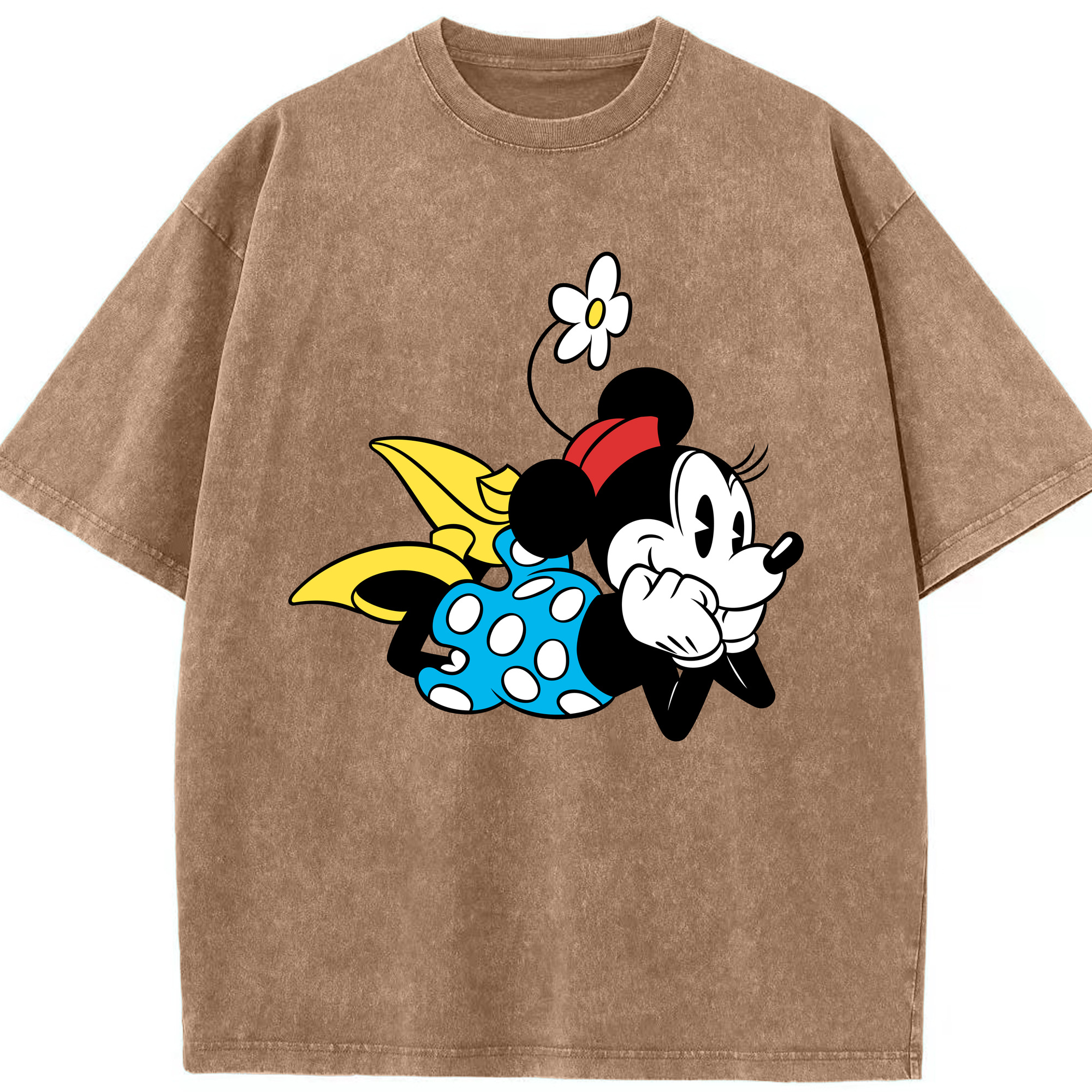 （画像用） ミッキーマウス Mickey Mouse 綿100% ヴィンテージ風 半袖Tシャツ（フロントプリント）