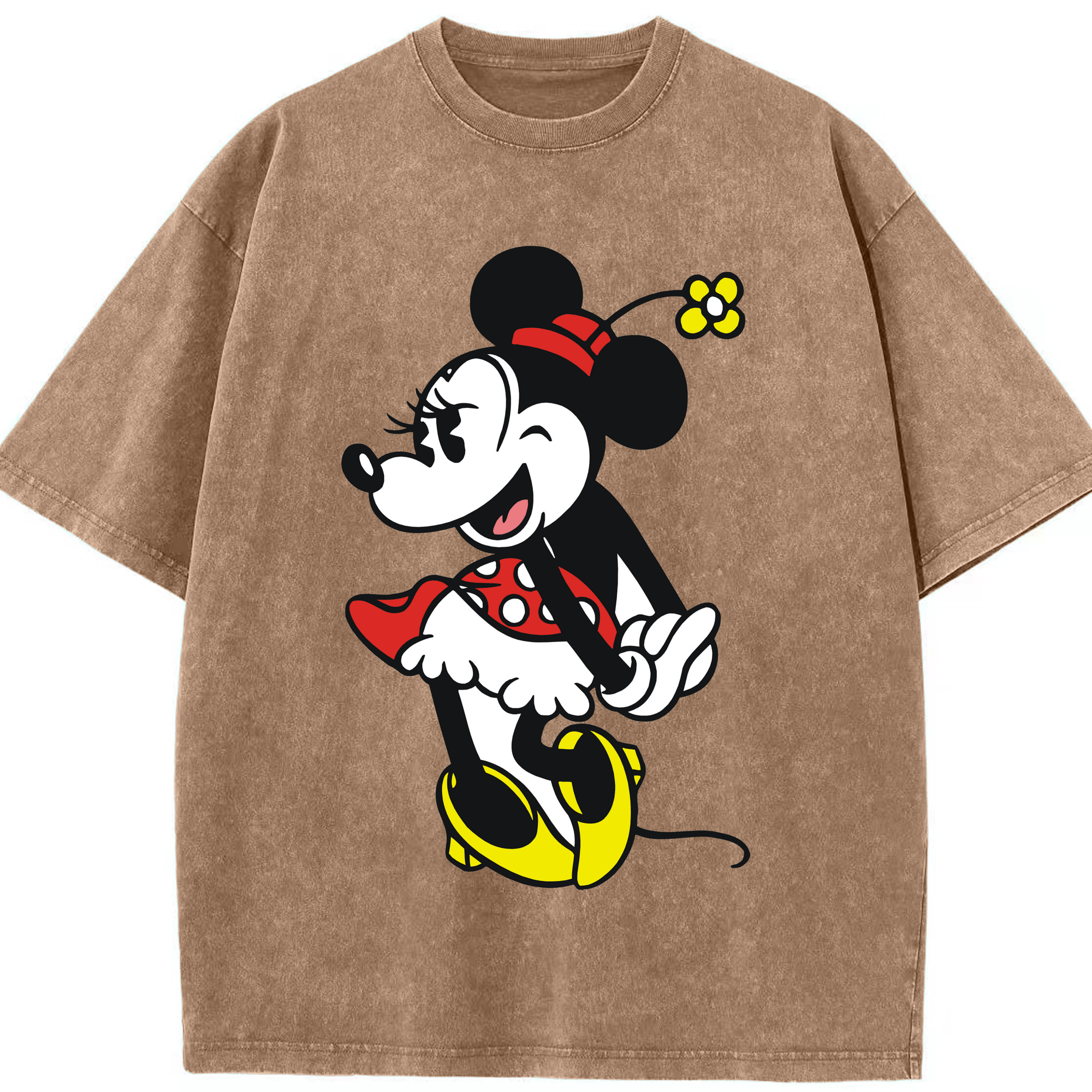 （画像用） ミッキーマウス Mickey Mouse 綿100% ヴィンテージ風 半袖Tシャツ（フロントプリント）