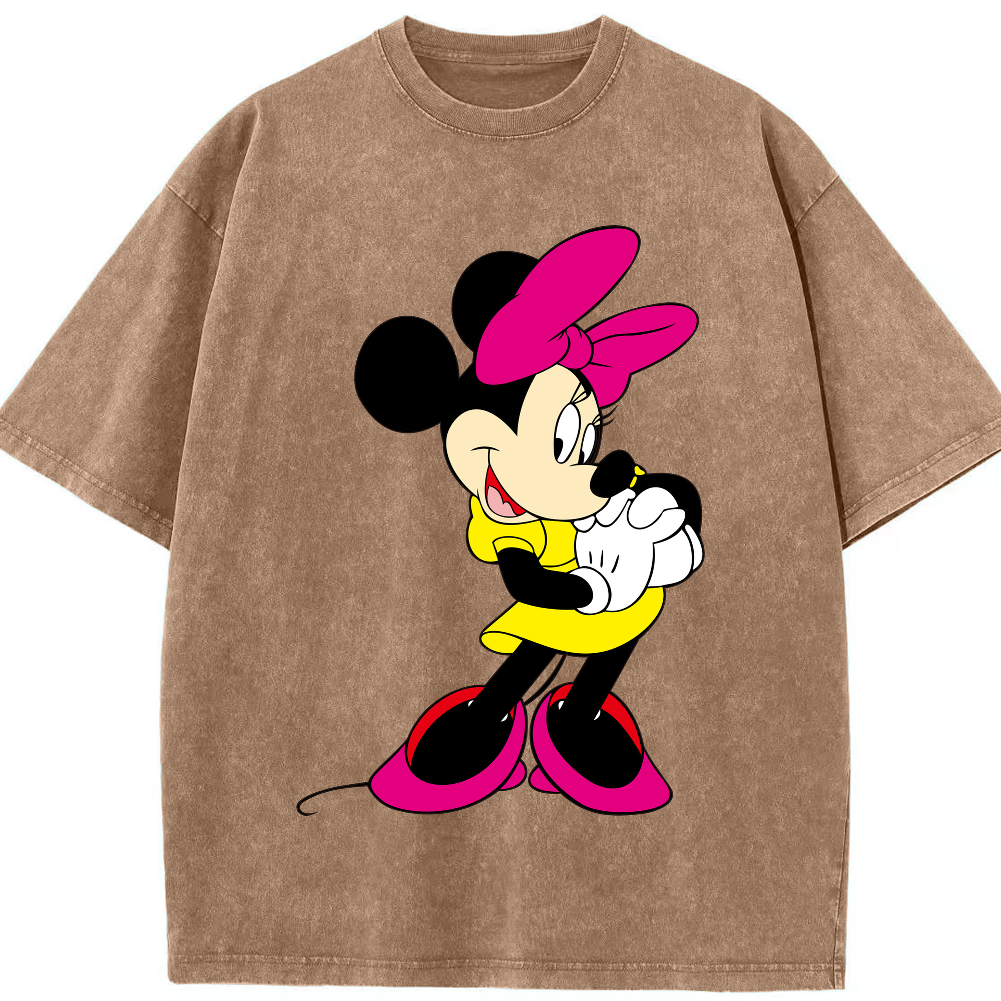 （画像用） ミッキーマウス Mickey Mouse 綿100% ヴィンテージ風 半袖Tシャツ（フロントプリント）
