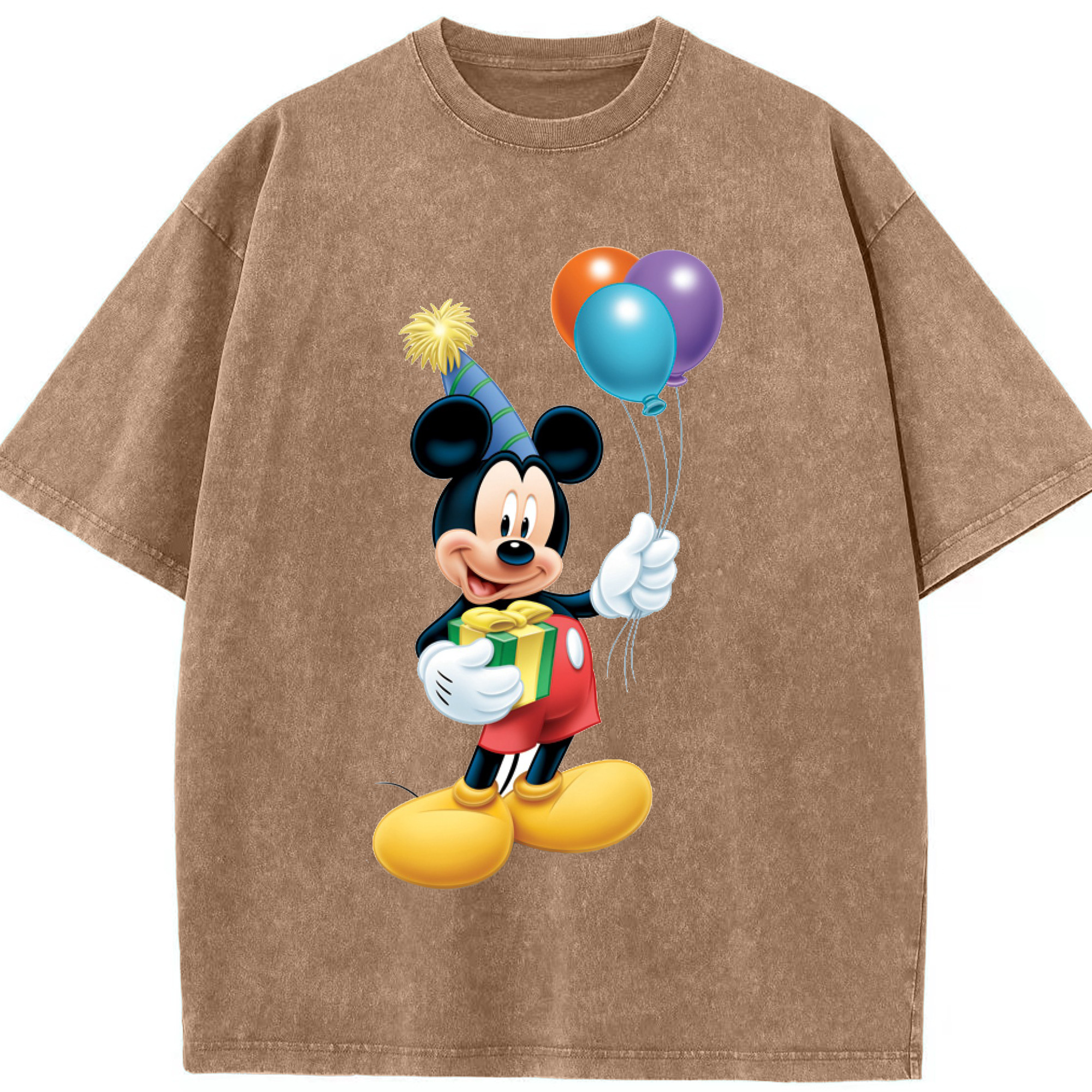 （画像用） ミッキーマウス Mickey Mouse 綿100% ヴィンテージ風 半袖Tシャツ（フロントプリント）