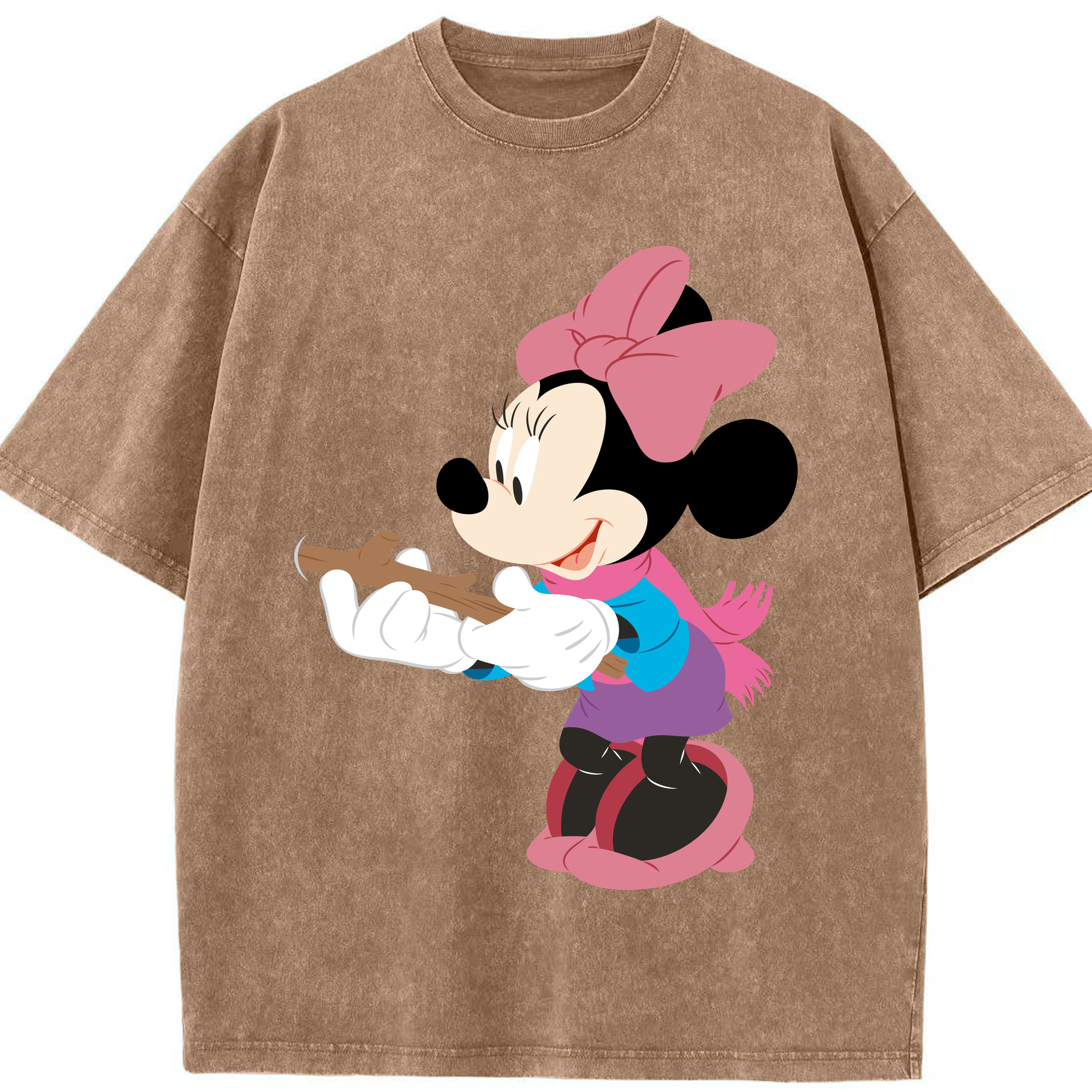 （画像用） ミッキーマウス Mickey Mouse 綿100% ヴィンテージ風 半袖Tシャツ（フロントプリント）