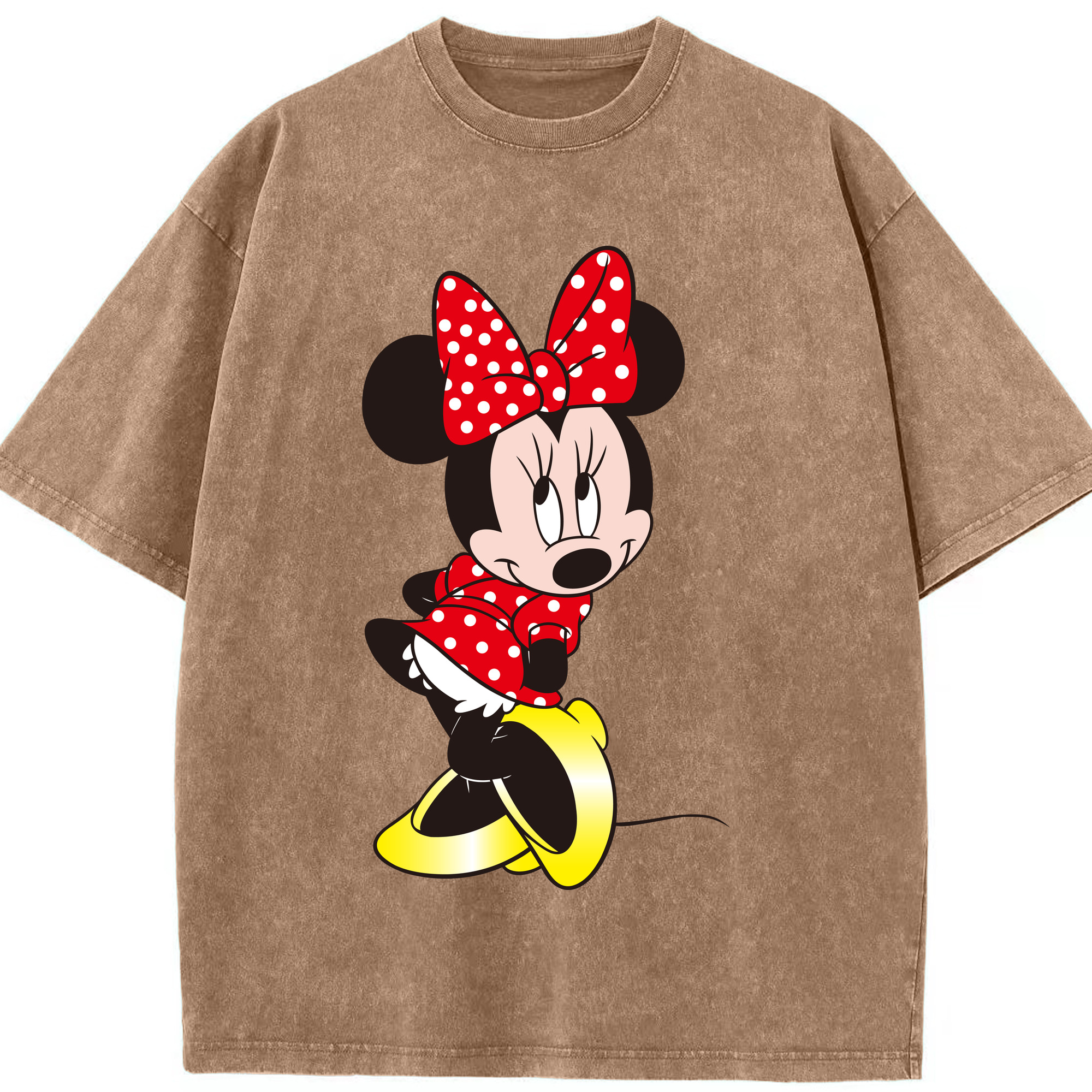 （画像用） ミッキーマウス Mickey Mouse 綿100% ヴィンテージ風 半袖Tシャツ（フロントプリント）