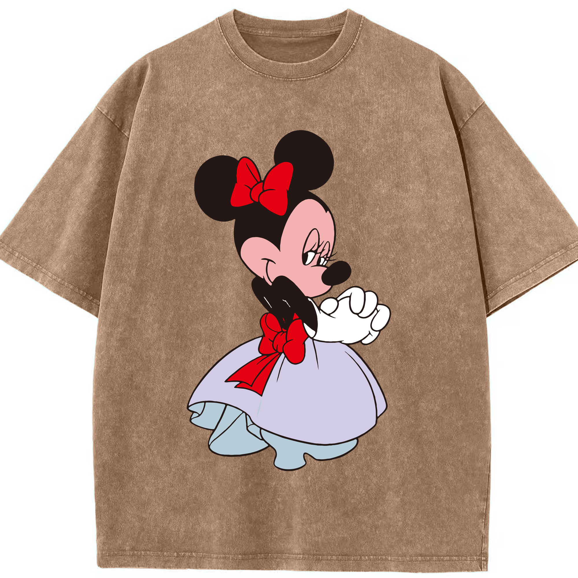 （画像用） ミッキーマウス Mickey Mouse 綿100% ヴィンテージ風 半袖Tシャツ（フロントプリント）