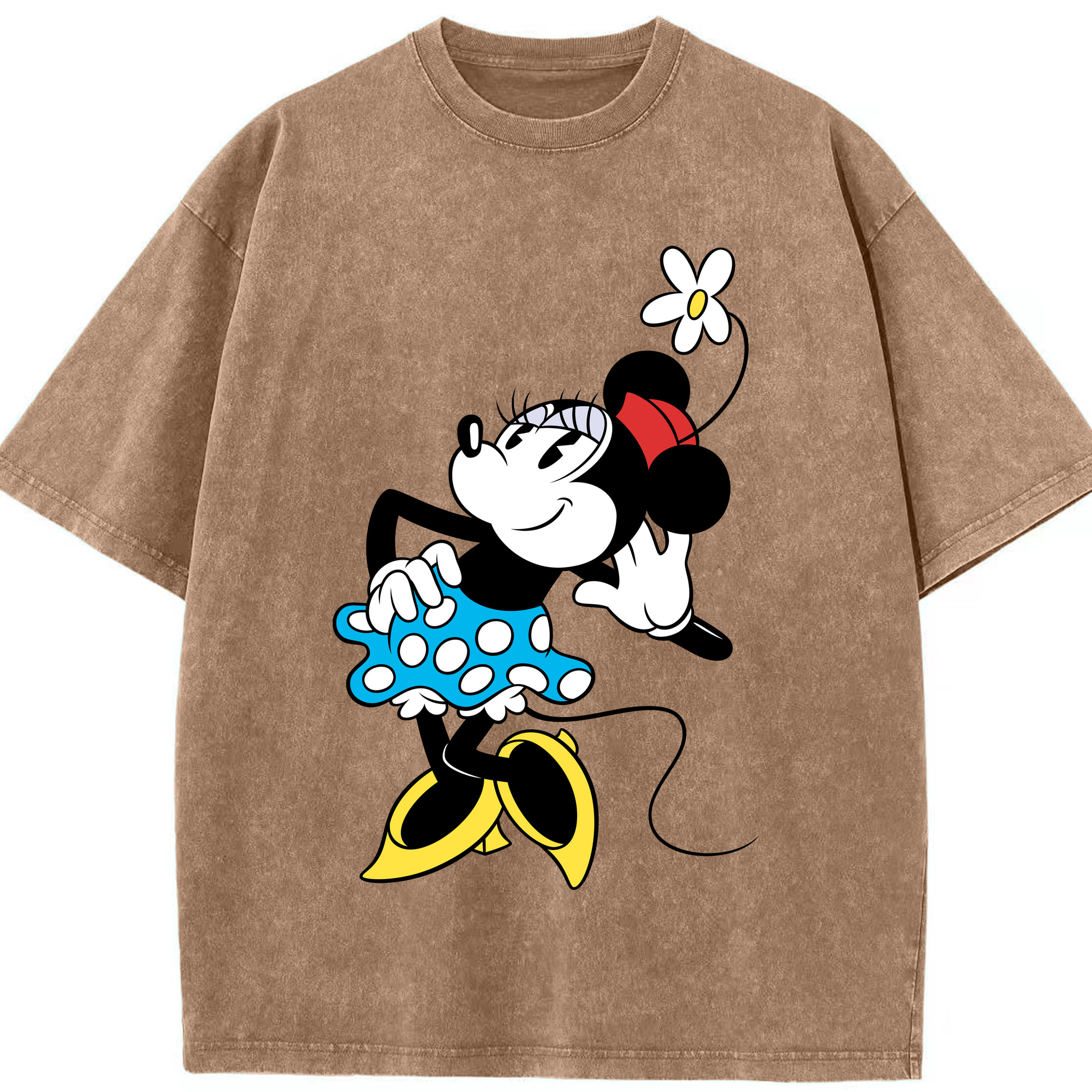 （画像用） ミッキーマウス Mickey Mouse 綿100% ヴィンテージ風 半袖Tシャツ（フロントプリント）