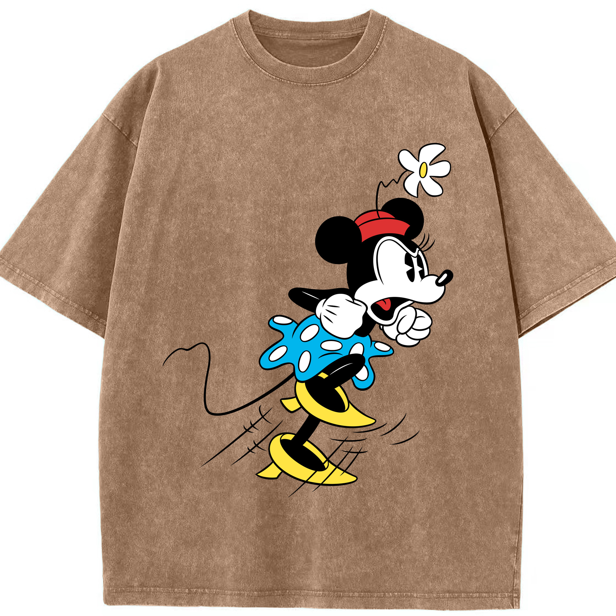 （画像用） ミッキーマウス Mickey Mouse 綿100% ヴィンテージ風 半袖Tシャツ（フロントプリント）