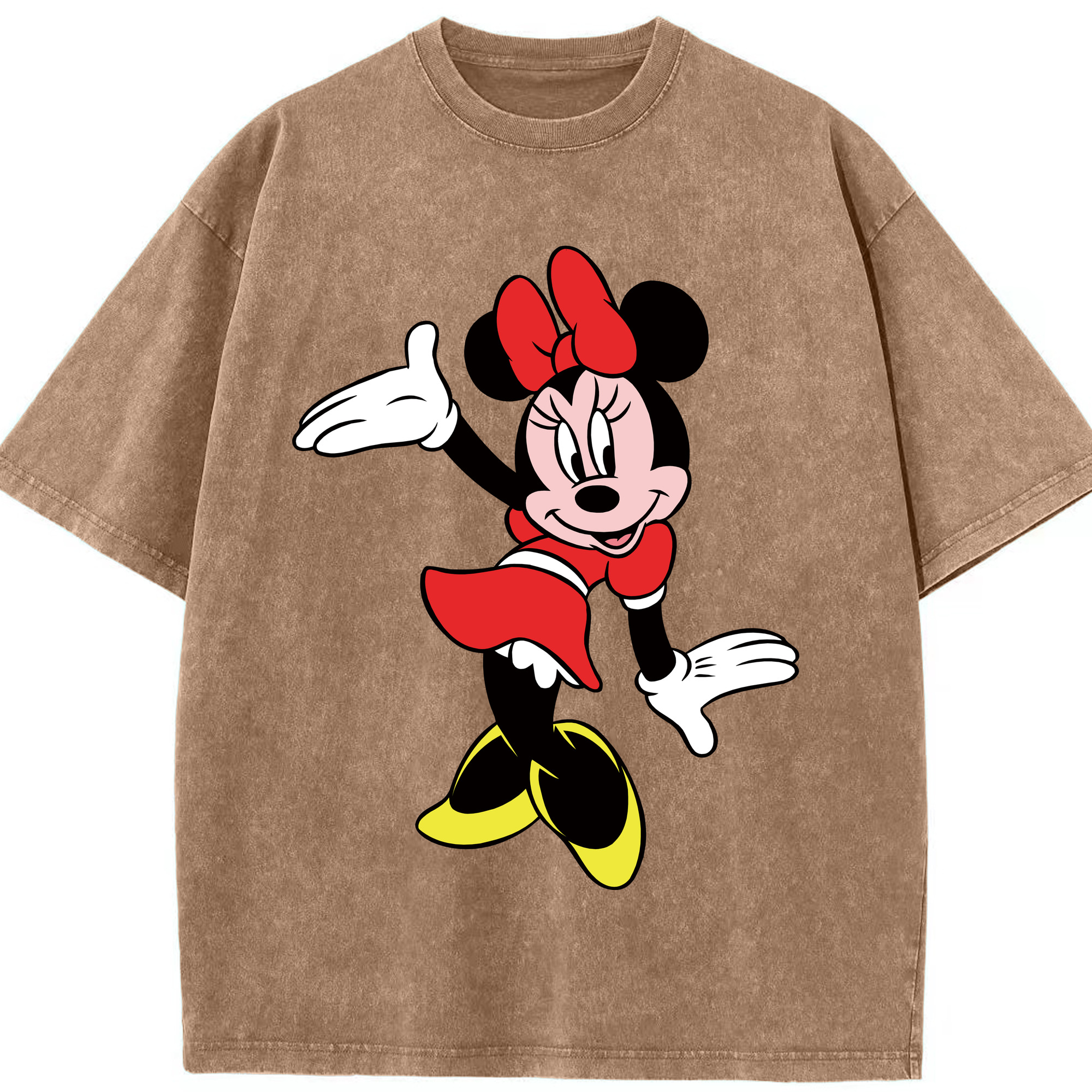 （画像用） ミッキーマウス Mickey Mouse 綿100% ヴィンテージ風 半袖Tシャツ（フロントプリント）