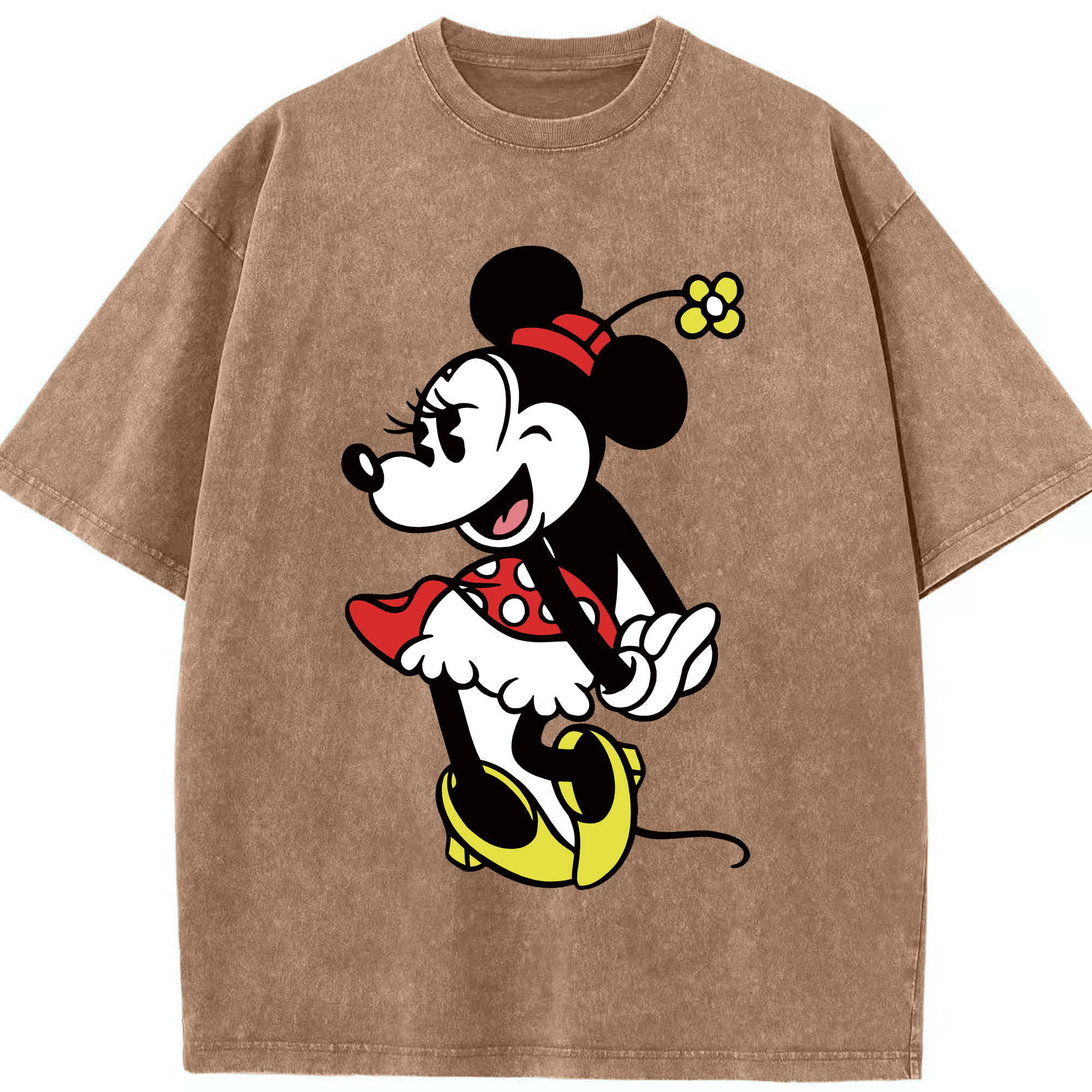 （画像用） ミッキーマウス Mickey Mouse 綿100% ヴィンテージ風 半袖Tシャツ（フロントプリント）