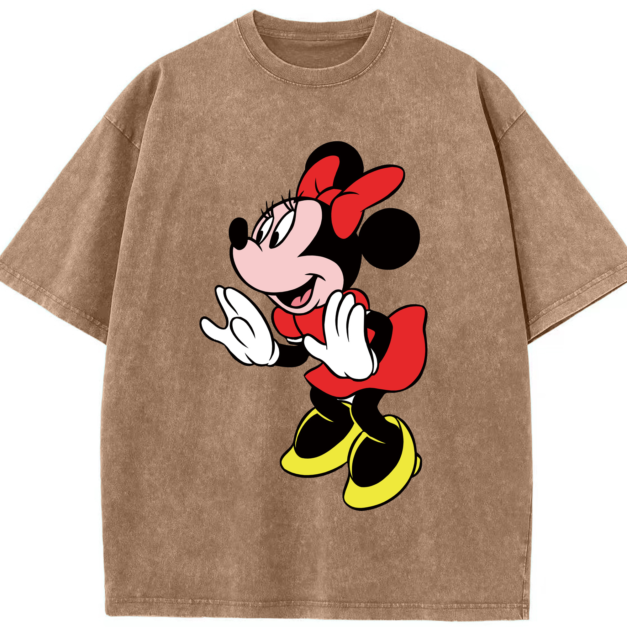 （画像用） ミッキーマウス Mickey Mouse 綿100% ヴィンテージ風 半袖Tシャツ（フロントプリント）