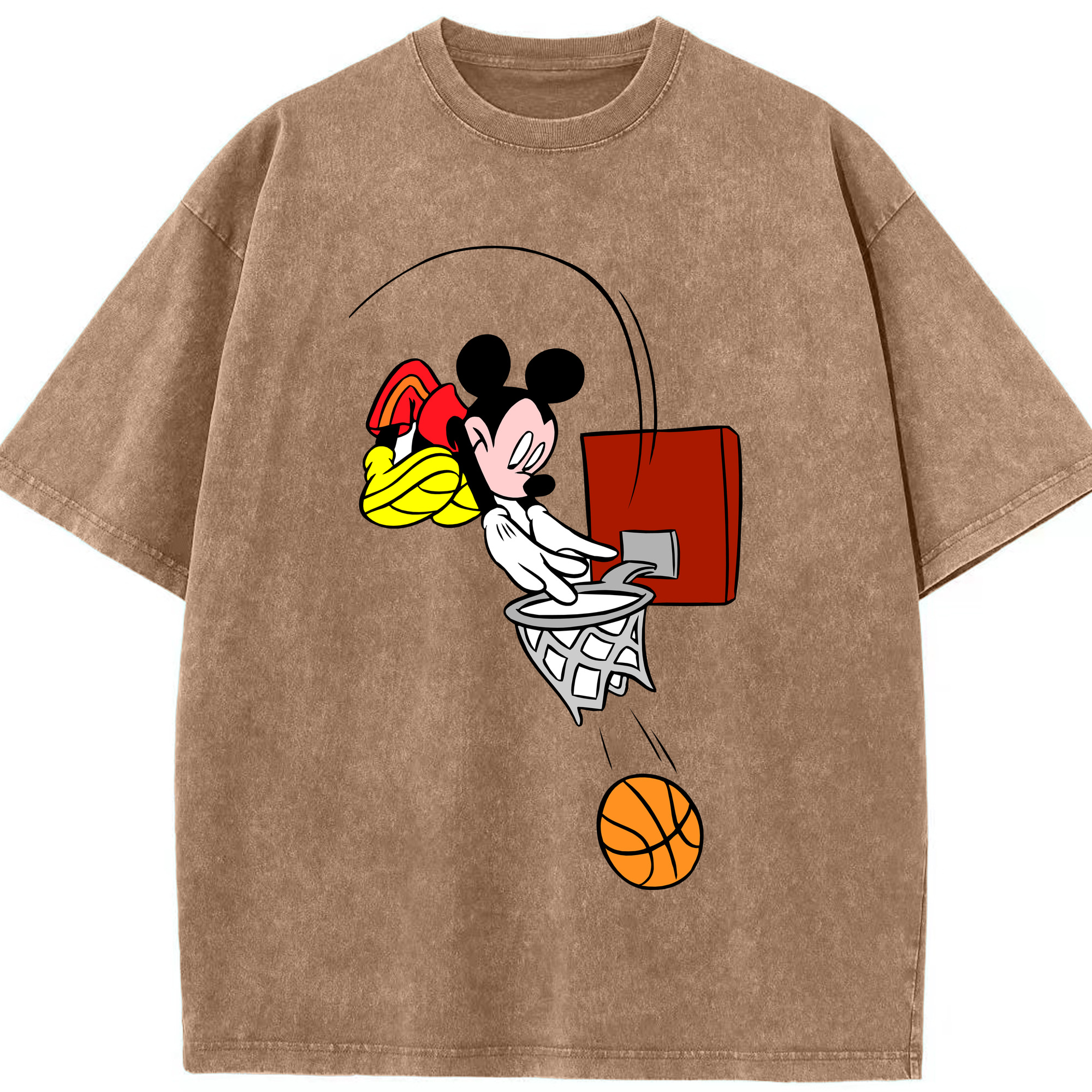 （画像用） ミッキーマウス Mickey Mouse 綿100% ヴィンテージ風 半袖Tシャツ（フロントプリント）