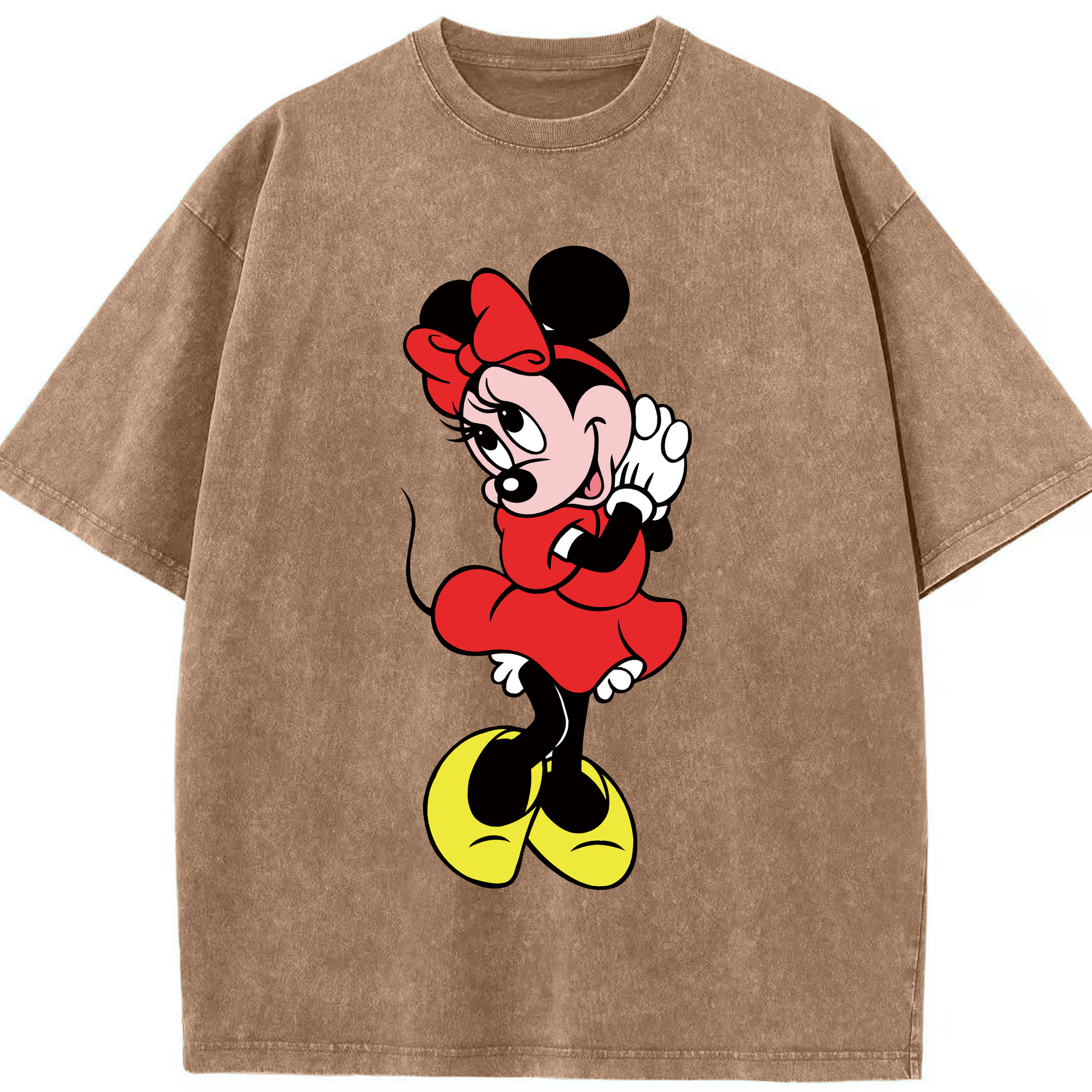 （画像用） ミッキーマウス Mickey Mouse 綿100% ヴィンテージ風 半袖Tシャツ（フロントプリント）