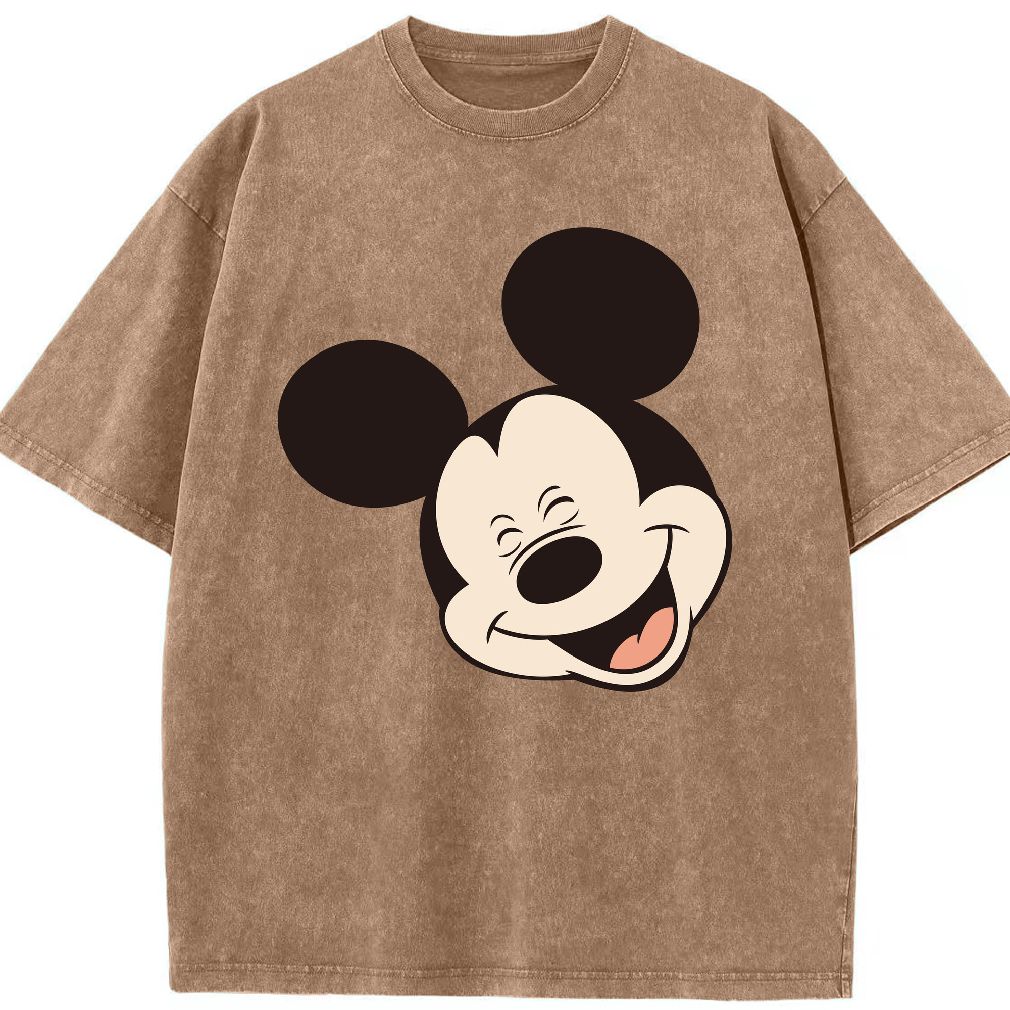 （画像用） ミッキーマウス Mickey Mouse 綿100% ヴィンテージ風 半袖Tシャツ（フロントプリント）