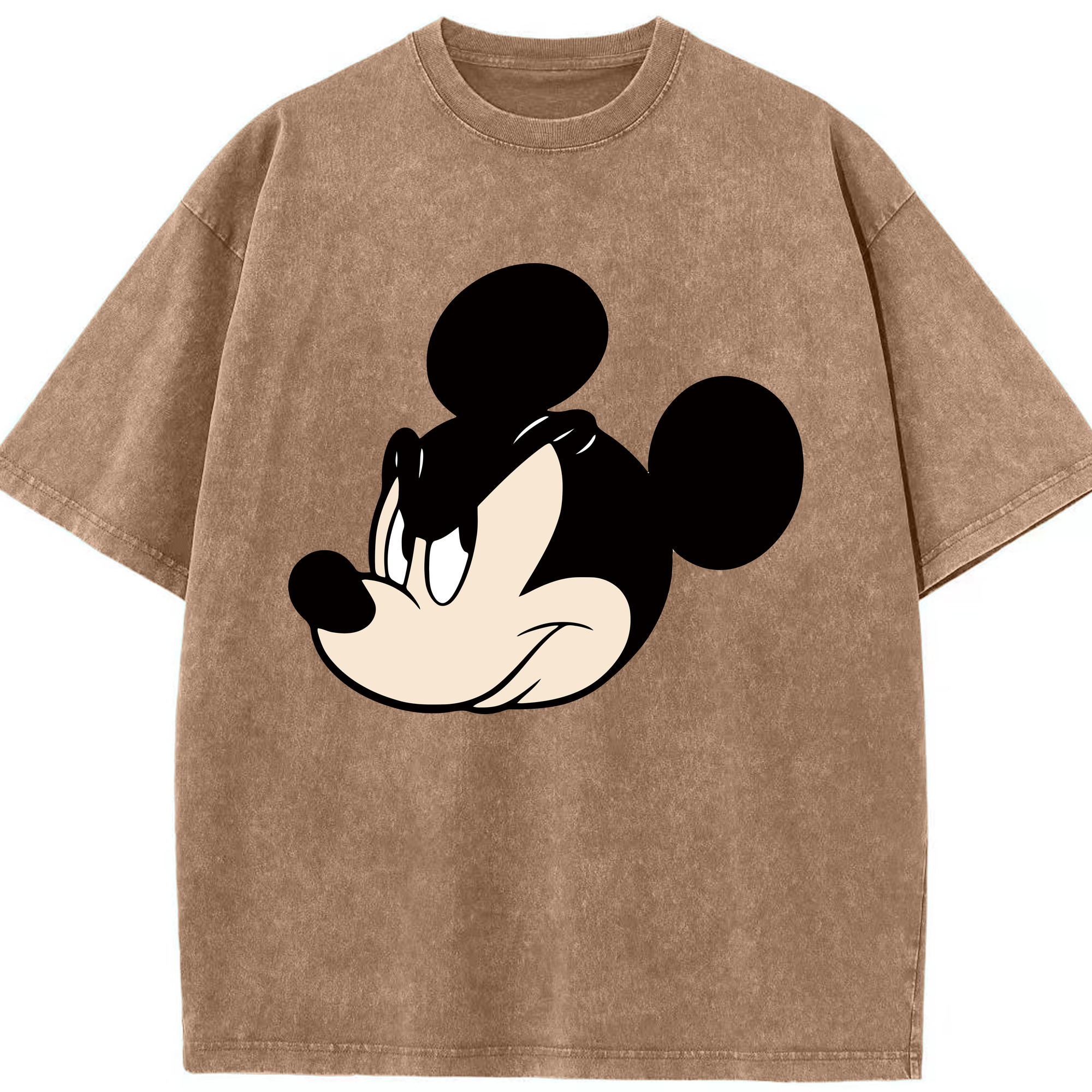 （画像用） ミッキーマウス Mickey Mouse 綿100% ヴィンテージ風 半袖Tシャツ（フロントプリント）