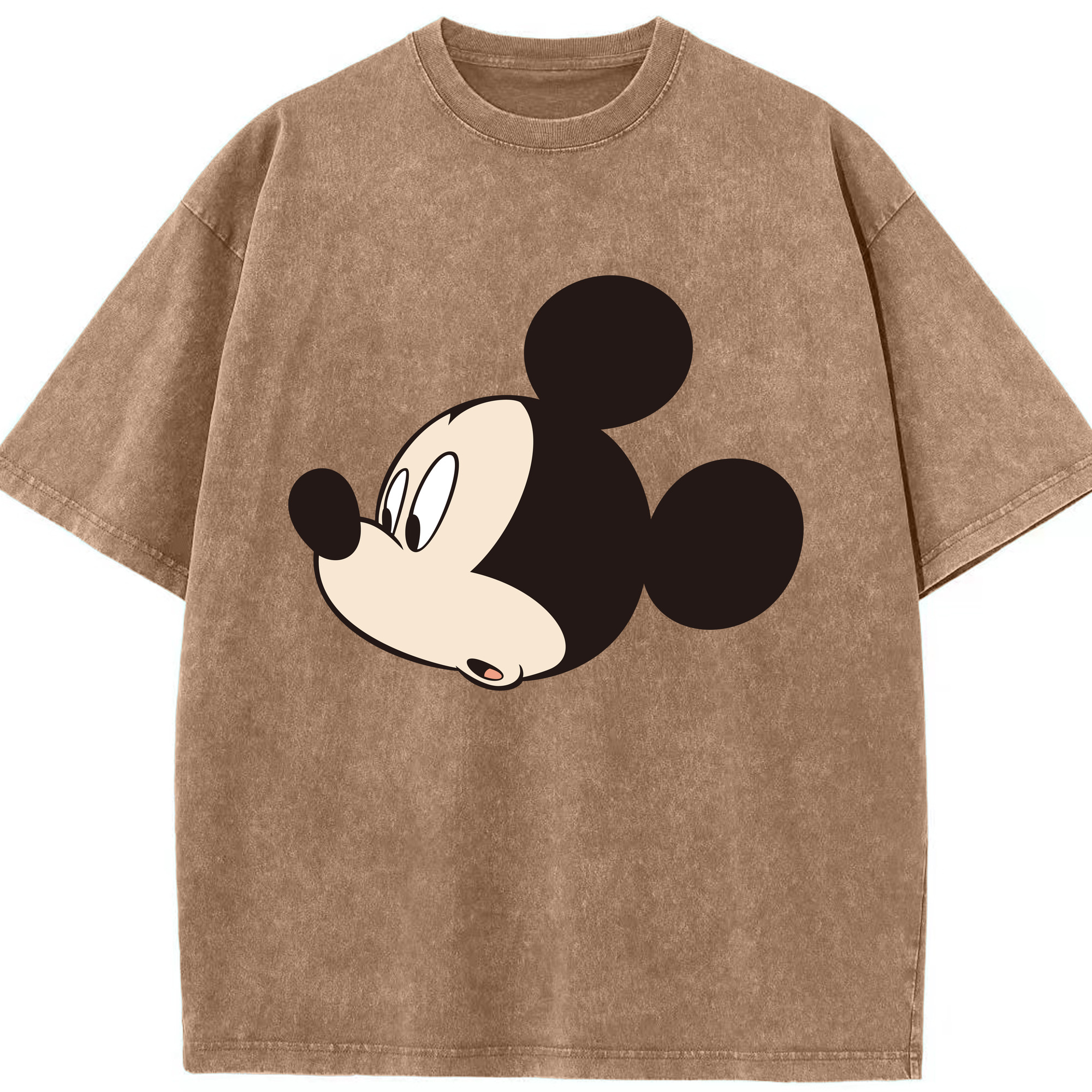 （画像用） ミッキーマウス Mickey Mouse 綿100% ヴィンテージ風 半袖Tシャツ（フロントプリント）