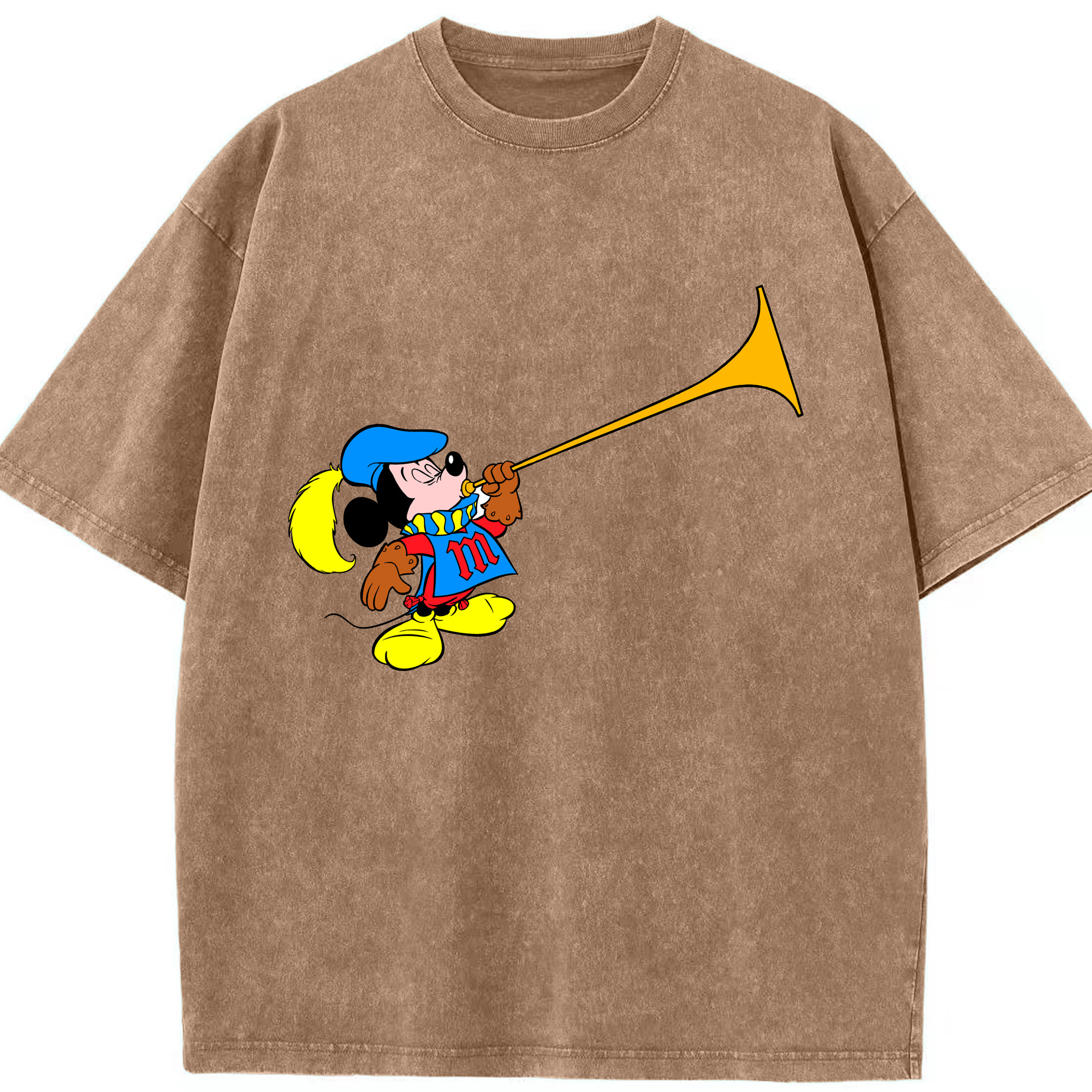 （画像用） ミッキーマウス Mickey Mouse 綿100% ヴィンテージ風 半袖Tシャツ（フロントプリント）